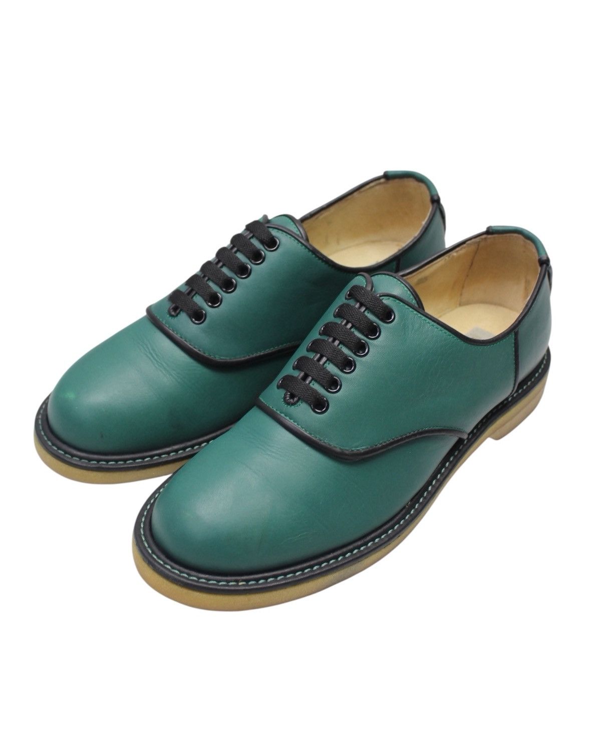 Vintage 2000S PASHU CLIP JAPAN GREEN DERBY SHOES WITH GUM SOLE Size US 7 / EU 40 - 7 Thumbnail