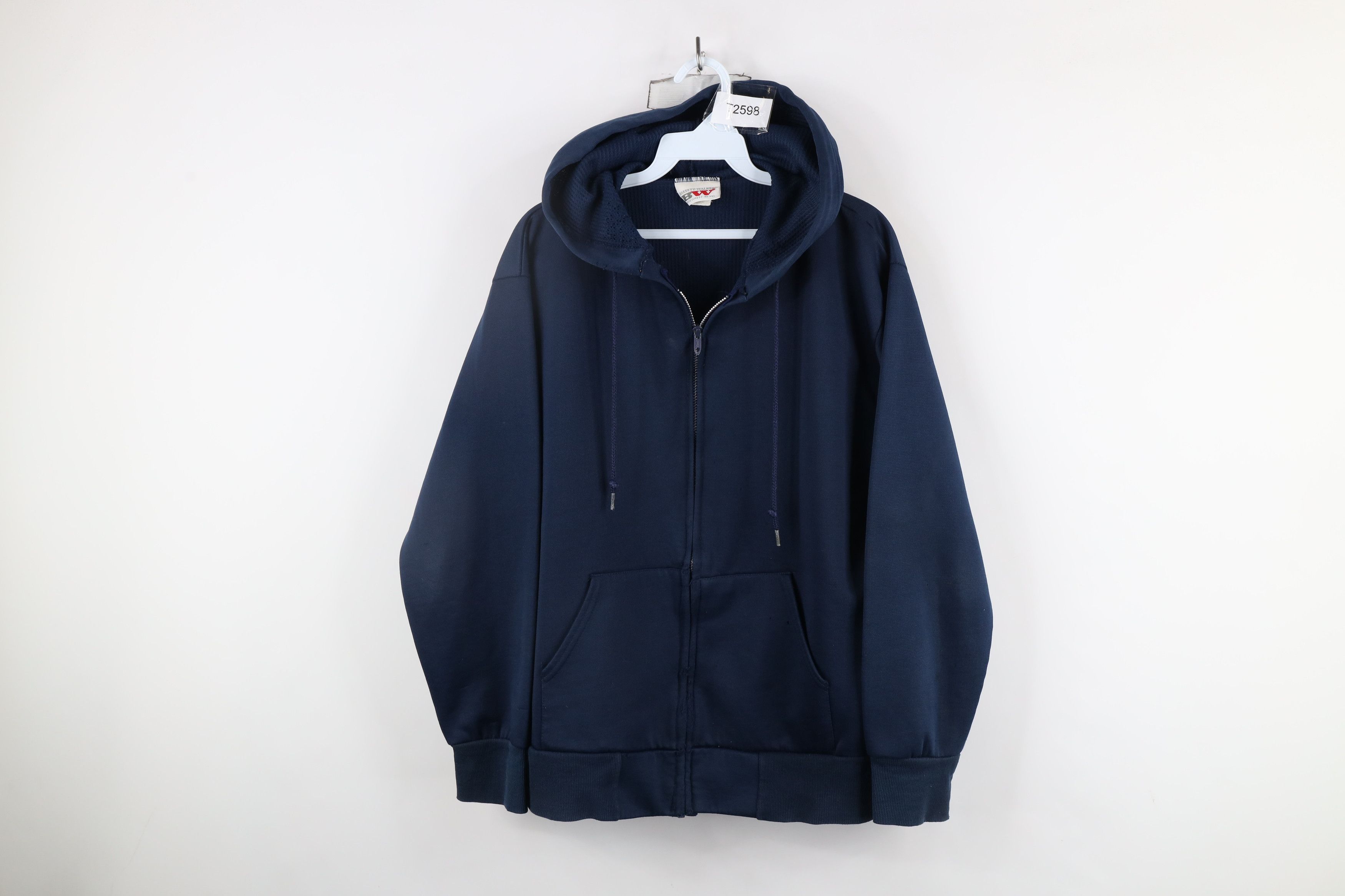Vintage Vintage 80s 90s Streetwear Thermal Lined Full Zip Hoodie USA Size L / US 10 / IT 46 - 1 Thumbnail
