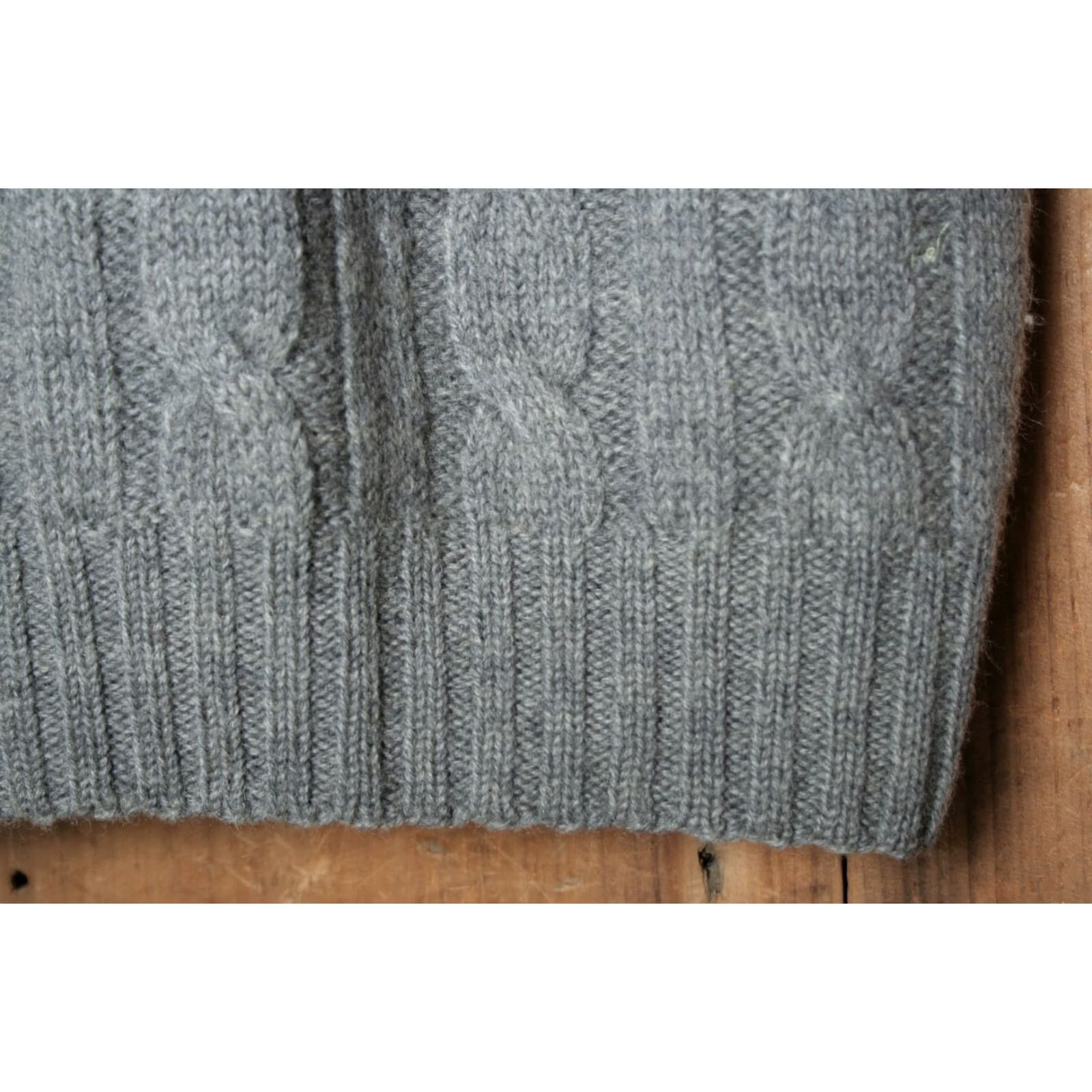 Vintage VINTAGE Henley House Gray Wool Cable-Knit Sweater Vest Mens L Size US L / EU 52-54 / 3 - 5 Thumbnail