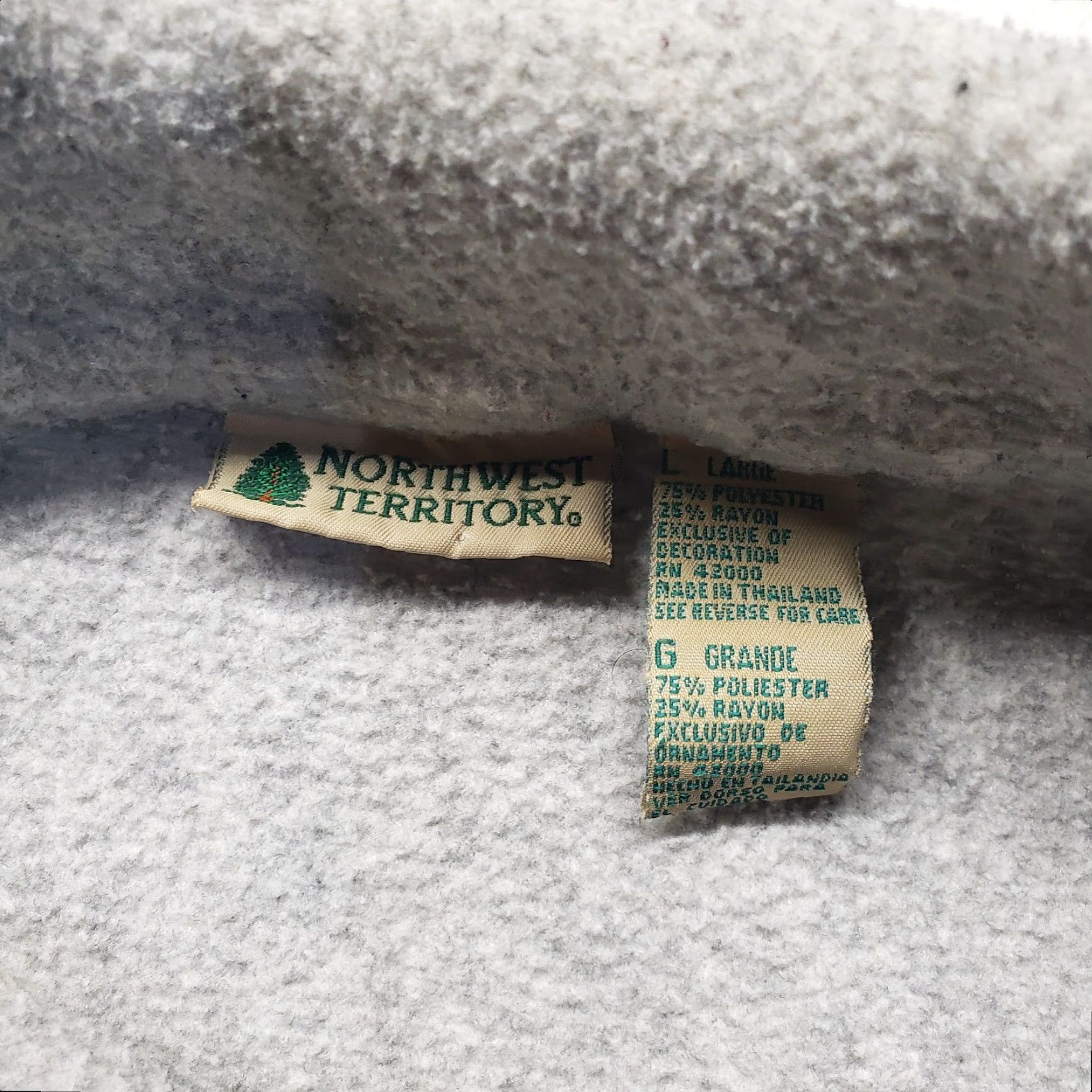 Vintage Northwest Territory Sweater Shirt L Adult Gray 1/4 Zip Stretchy 25% Rayon Womens Size L / US 10 / IT 46 - 2 Thumbnail