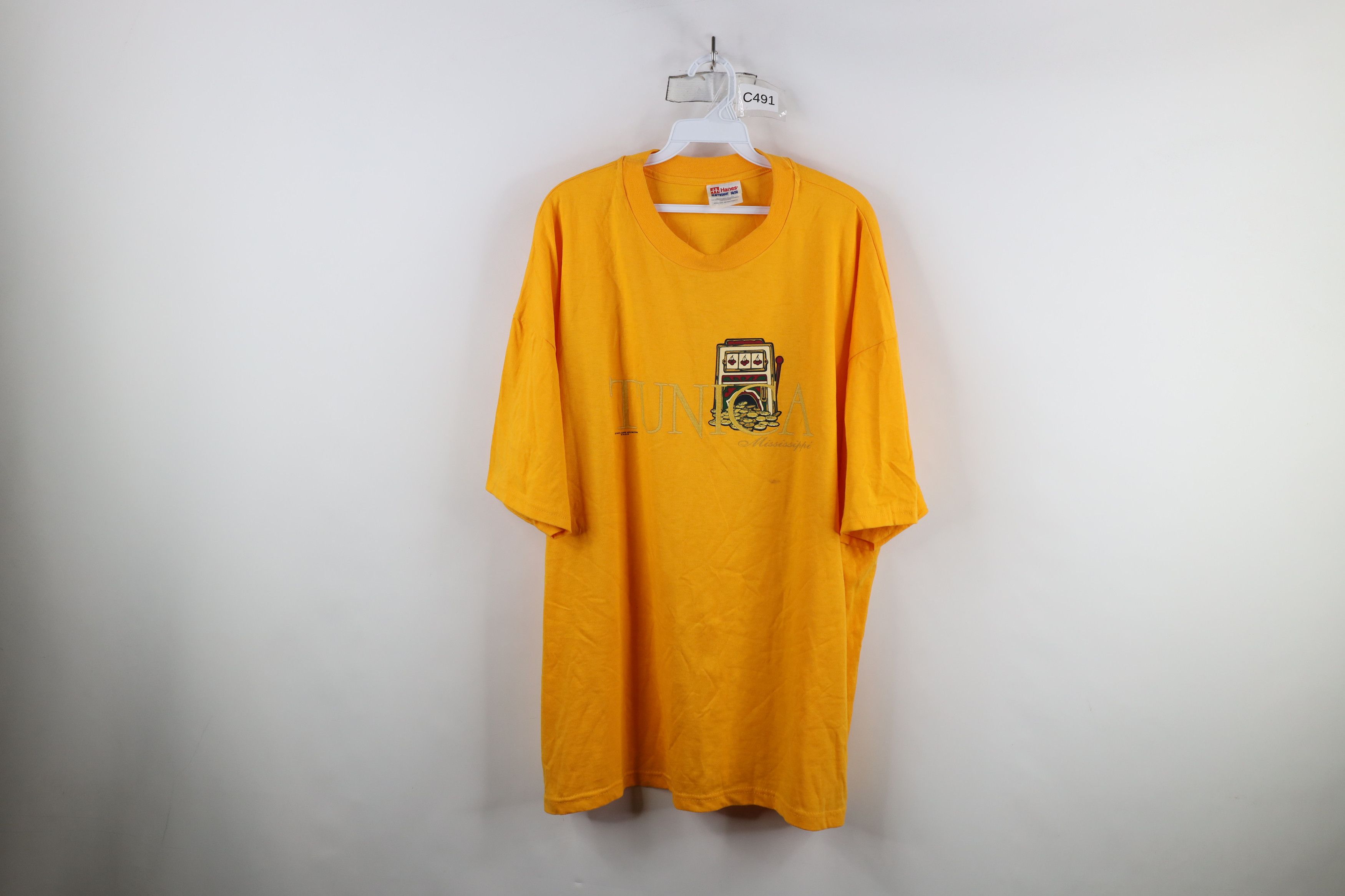 Vintage Vintage Y2K 2000 Streetwear Casino T-Shirt Yellow Size US XXL / EU 58 / 5 - 1 Thumbnail