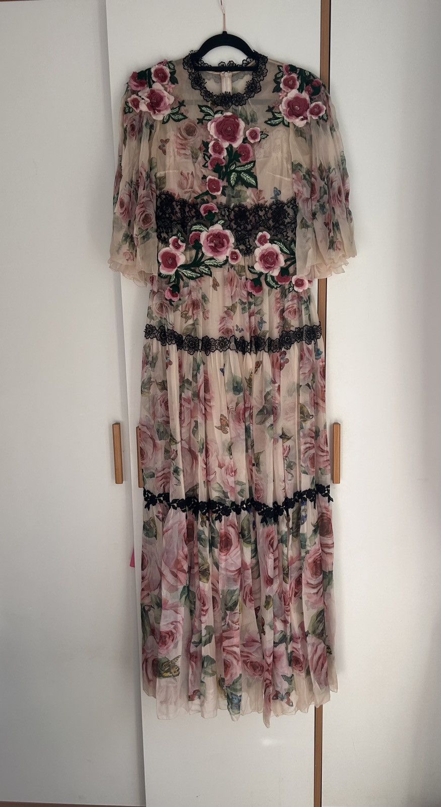 Dolce & Gabbana Floral lace embroidered floor length dress Size M / US 6-8 / IT 42-44 - 5 Thumbnail