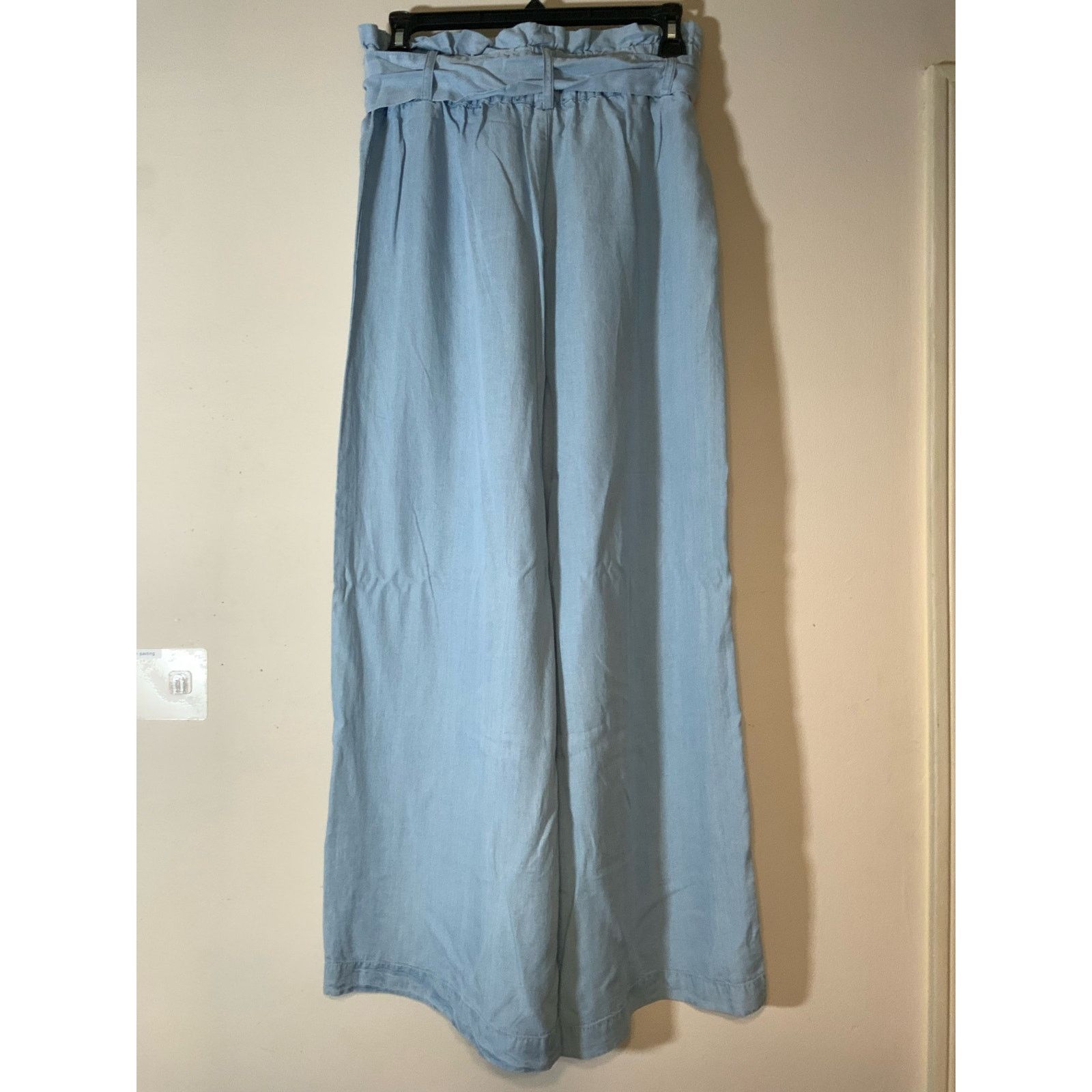 Forever 21 Forever21 Contemporary High Rise Wide Leg W/ Tie Belt Pants Size 34" / US 12 / IT 48 - 2 Thumbnail