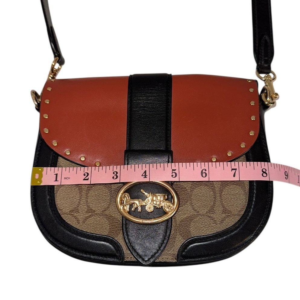 Coach Coach Georgie Saddle Bag Colorblock Crossbody Shoulder Bag Size ONE SIZE - 11 Thumbnail