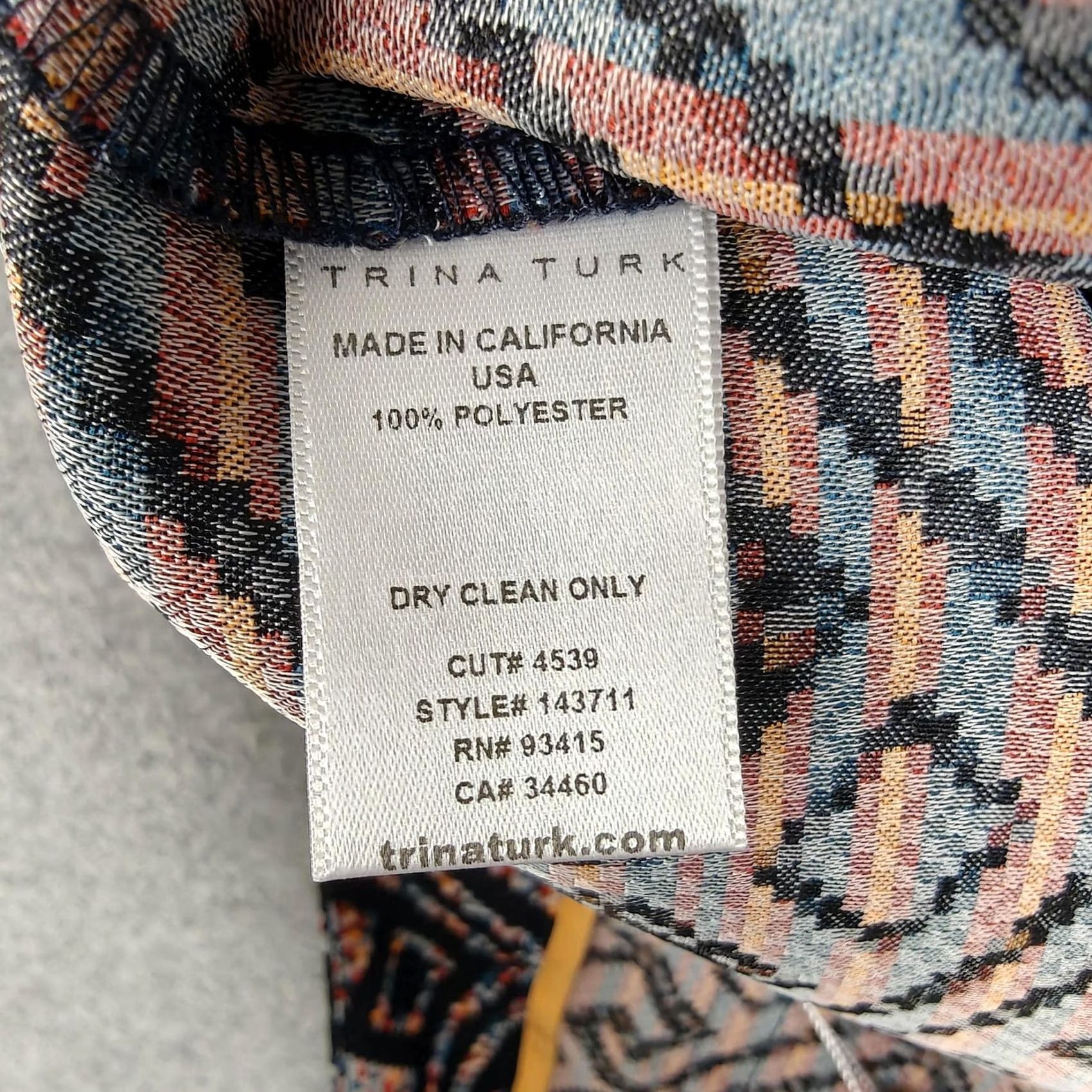 Trina Turk Trina Turk Shorts Womens 00 Blue Geometric Jacquard Chino Dressy Summer Zip Size 24" / US 00 / IT 34 - 5 Thumbnail