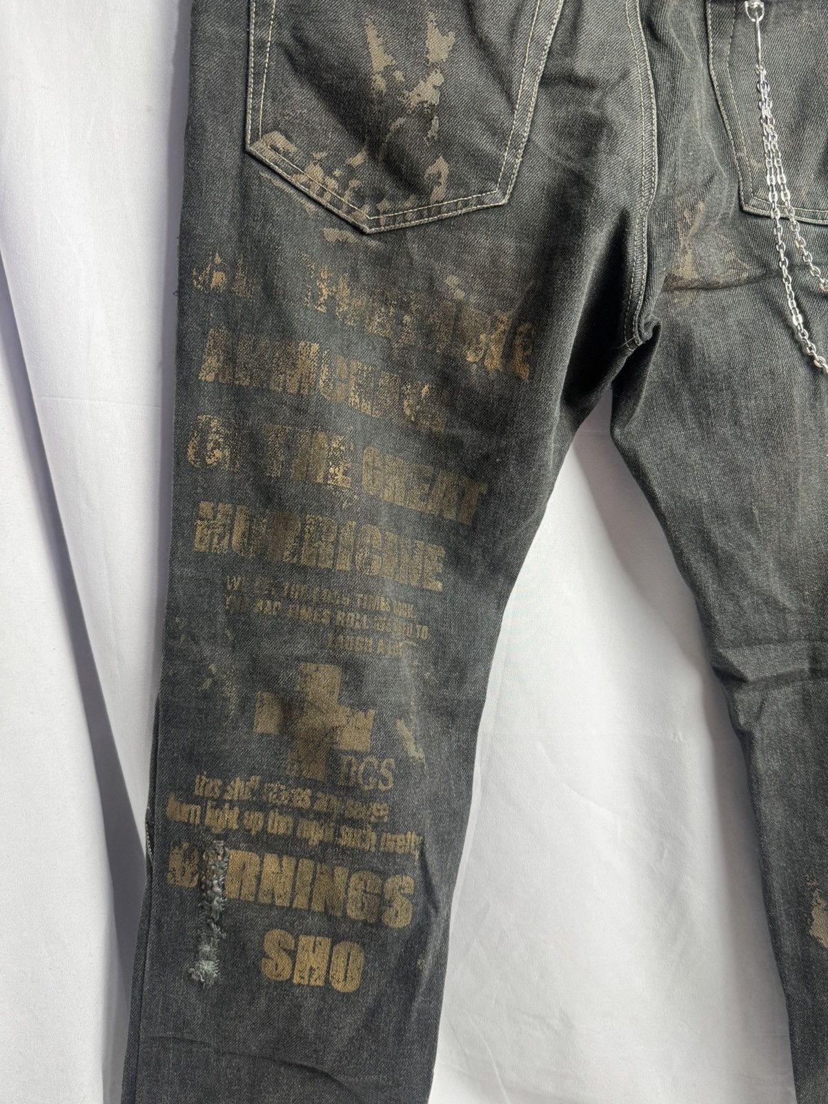 Tornado Mart Bernings Sho Poem Trashed Archived Denim Pants Size US 30 / EU 46 - 9 Thumbnail