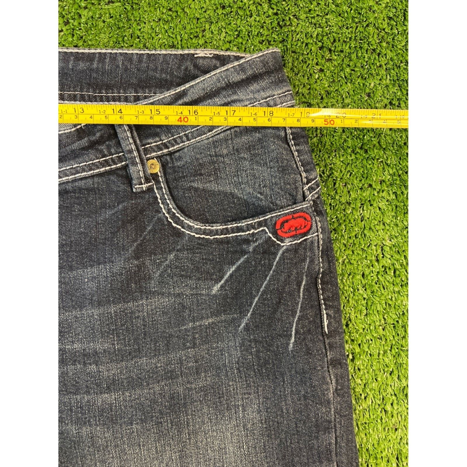 Ecko Unltd. Ecko Red Denim Jeans Womens 13/14 Mid Rise Size 32" / US 10 / IT 46 - 6 Thumbnail