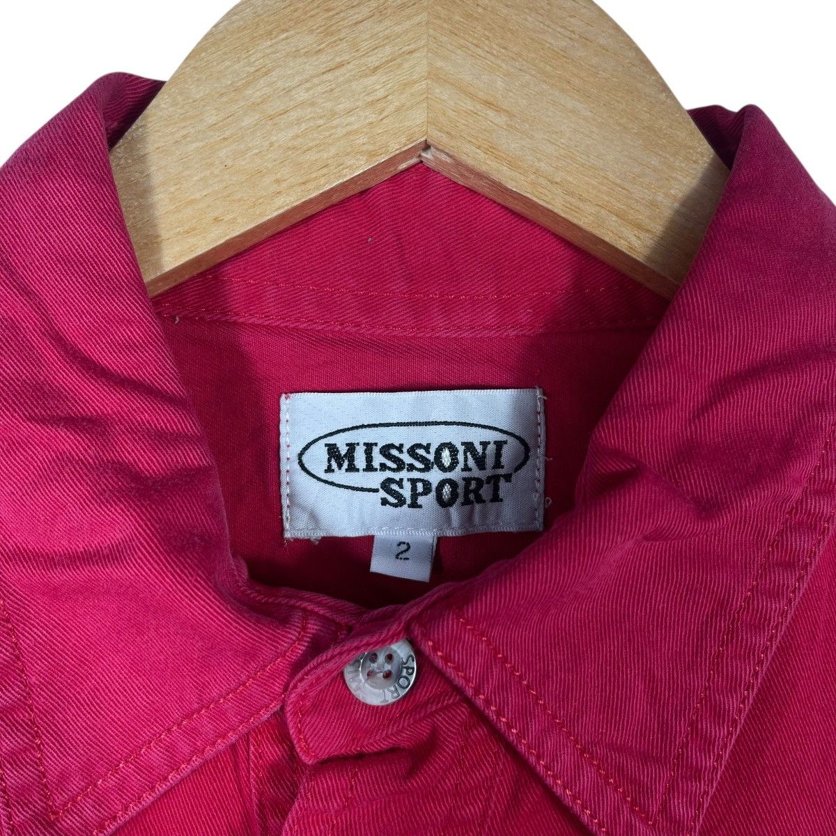 Missoni Missoni Sport Vintage Button-Up Shirt Red Cotton Twill Size US M / EU 48-50 / 2 - 3 Thumbnail