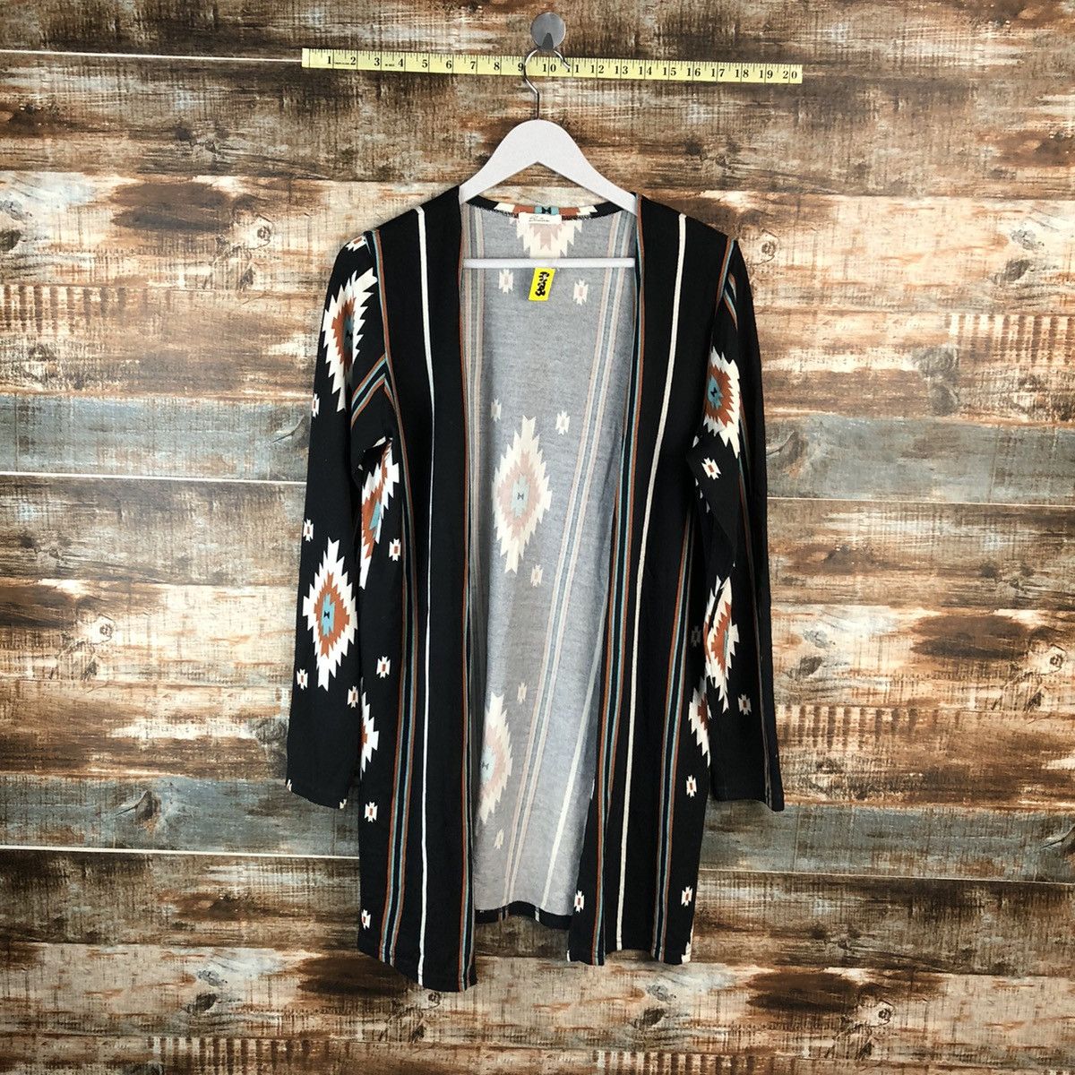 Japanese Brand Bliatanmu navajo Black Cardigan Knitwear #A1593 Size US M / EU 48-50 / 2 - 2 Thumbnail