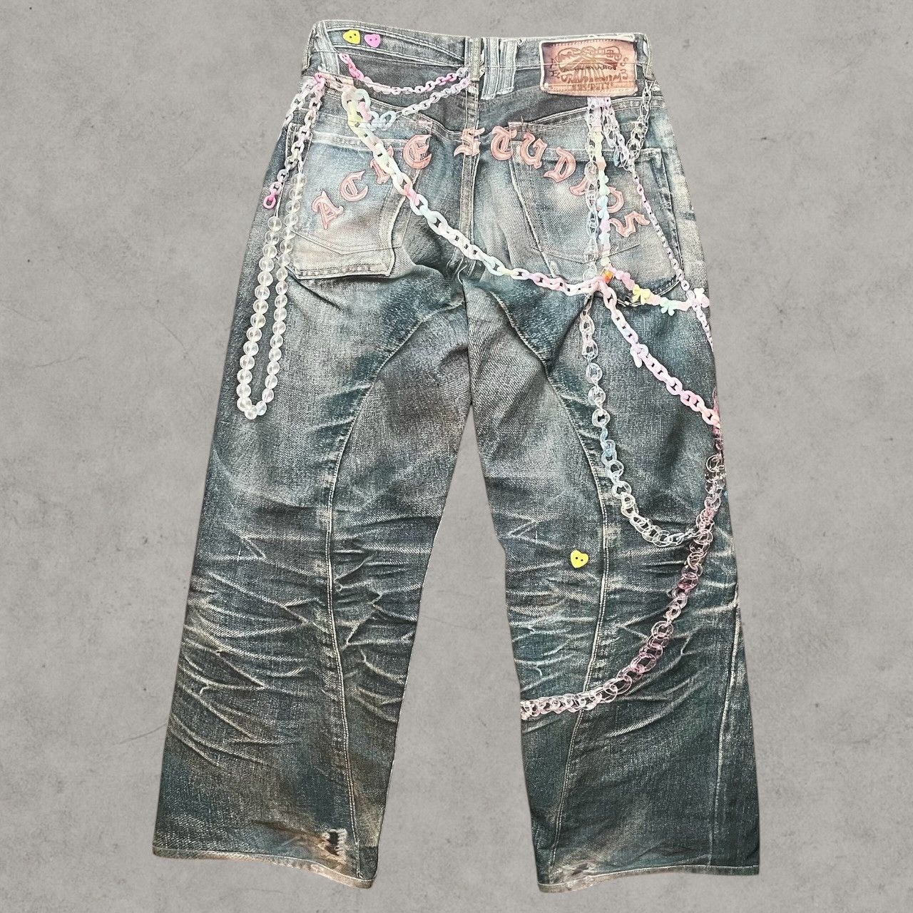 Acne Studios Acne Studios Trompe Loeil Candy Chain 1981M Gray Jeans Sz 48 Size US 32 / EU 48 - 2 Thumbnail