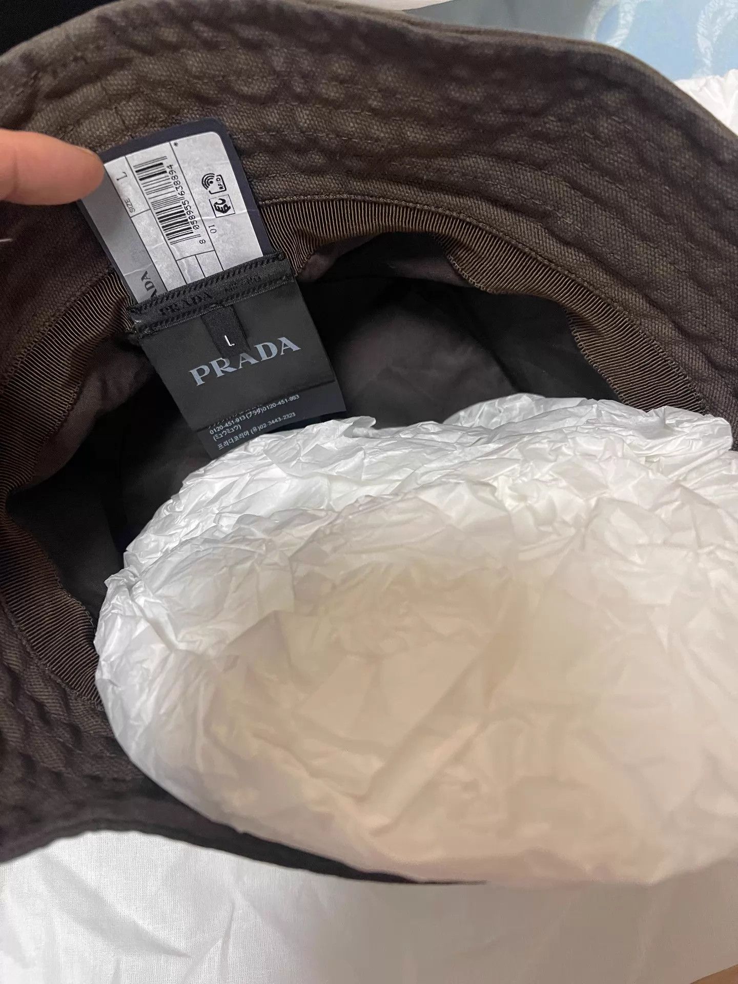 Prada Prada Heavily Washed Brown Bucket Hat L New Size ONE SIZE - 2 Thumbnail