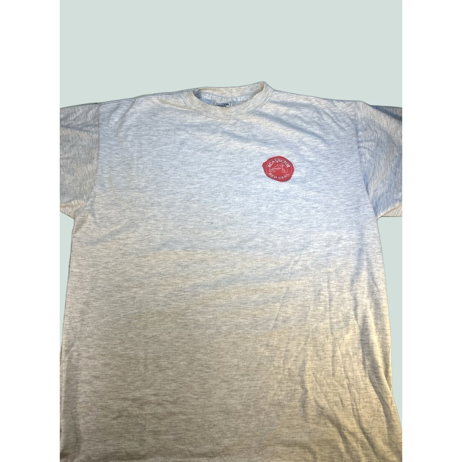 Asics VINTAGE 90s RCA Victor Nipper’s Choice T-Shirt XL Global Basics Promo Tee Mens Gray Size US XL / EU 56 / 4 - 1 Thumbnail
