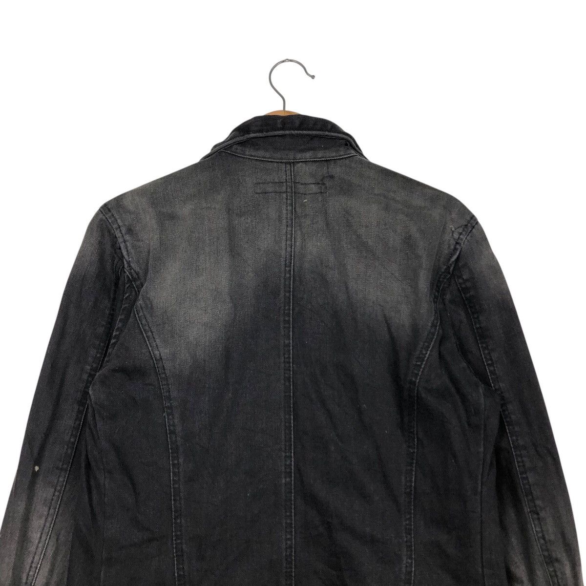 Japanese Brand 📌Schlussel Biker Denim Jacket Iconic Black Issey Miyake Size US M / EU 48-50 / 2 - 10 Thumbnail