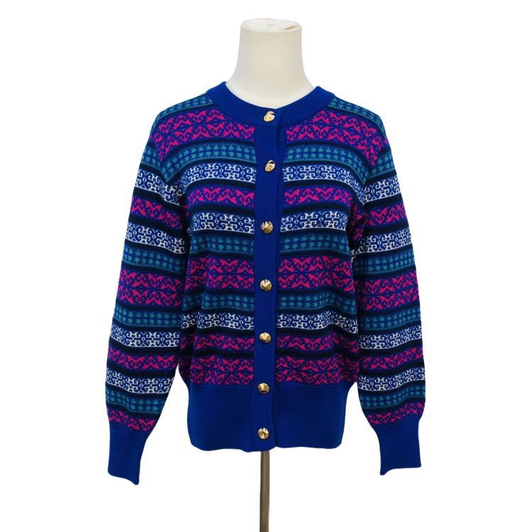 Yves Saint Laurent Yves Saint Laurent Patterned Knit Cardigan Size M Size M / US 6-8 / IT 42-44 - 1 Thumbnail