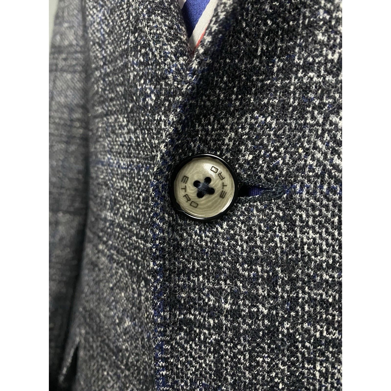 Etro Etro New Jersey Men's Gray Alpaca Wool Checked Blazer Jacket Size 44R - 9 Thumbnail