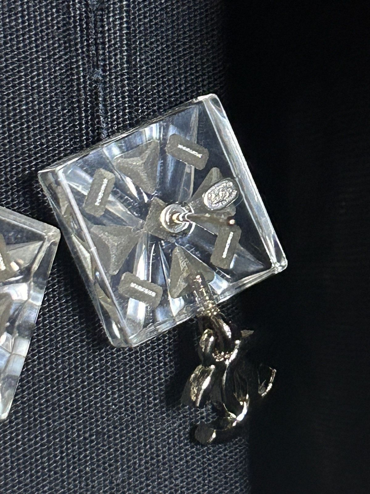 Chanel Chanel Resin Square Logo Earrings Size ONE SIZE - 10 Thumbnail