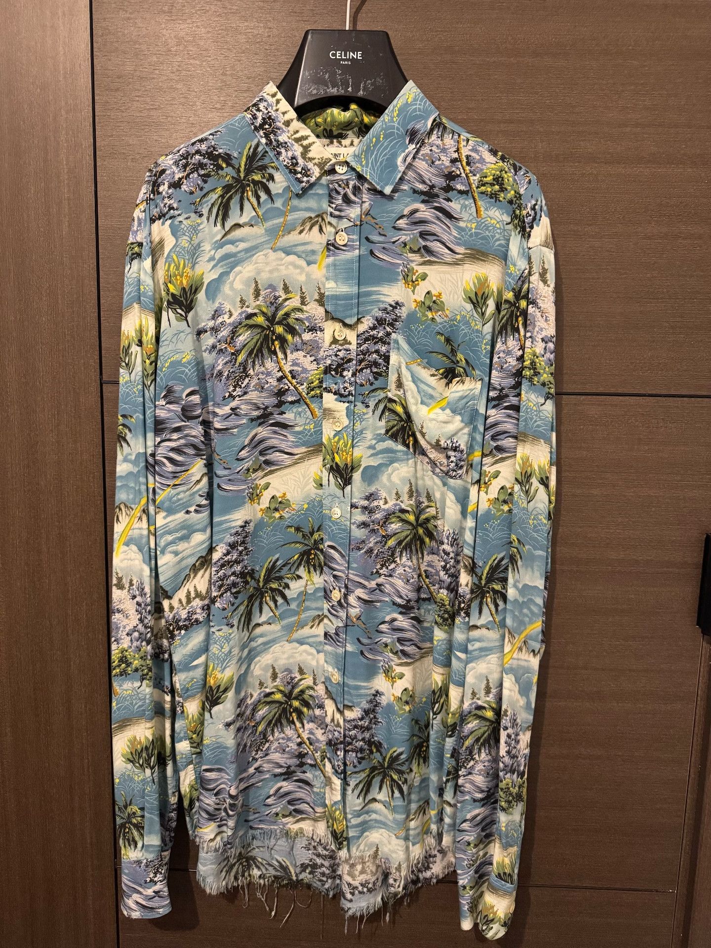 Saint Laurent Paris Saint Laurent 16SS Palm Tree Wave Shirt Size US XXS / EU 40 - 1 Thumbnail