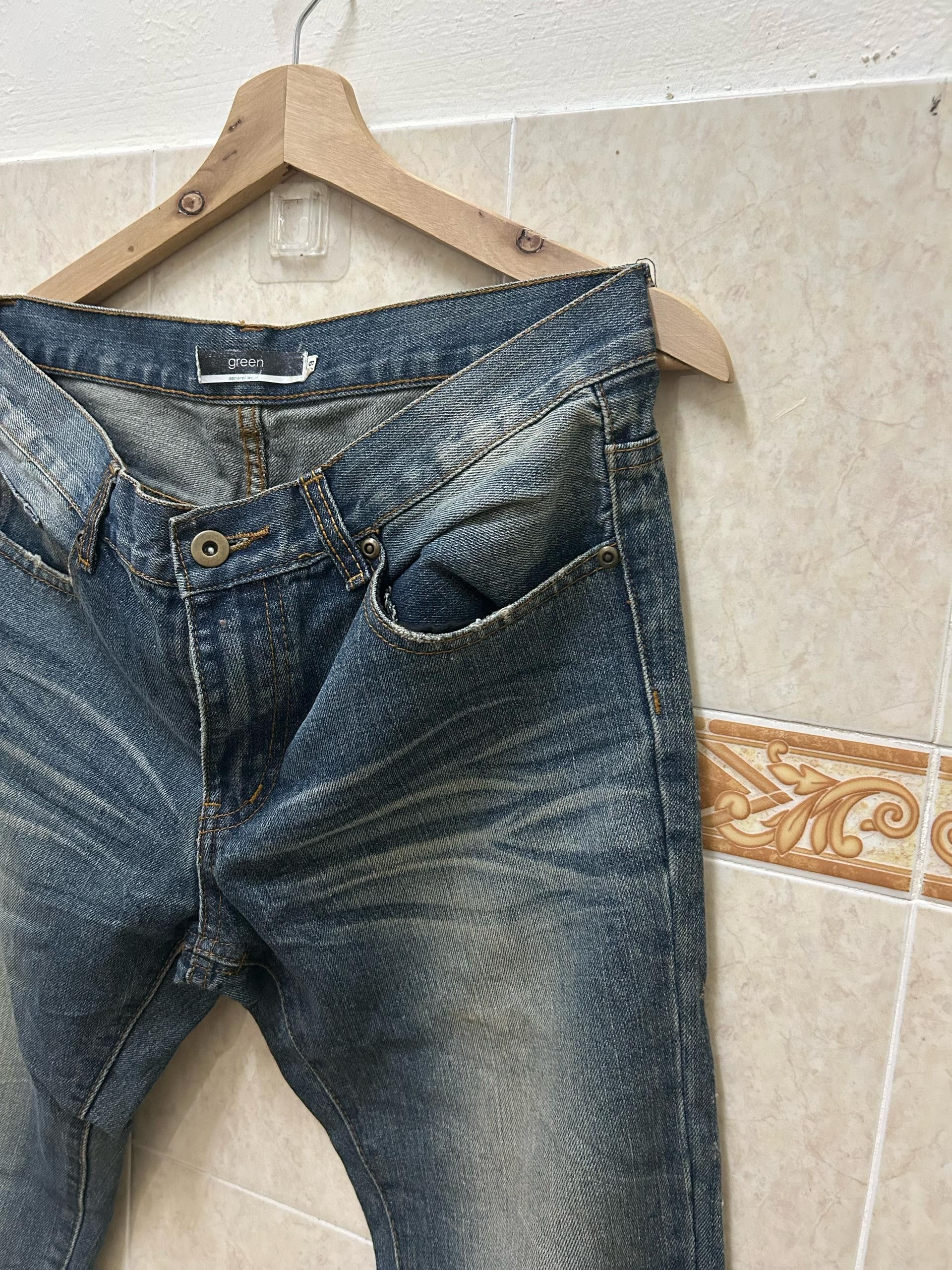 Japanese Brand 💥 90s 💥 Vintage Green Apparel Denim Size US 32 / EU 48 - 4 Thumbnail