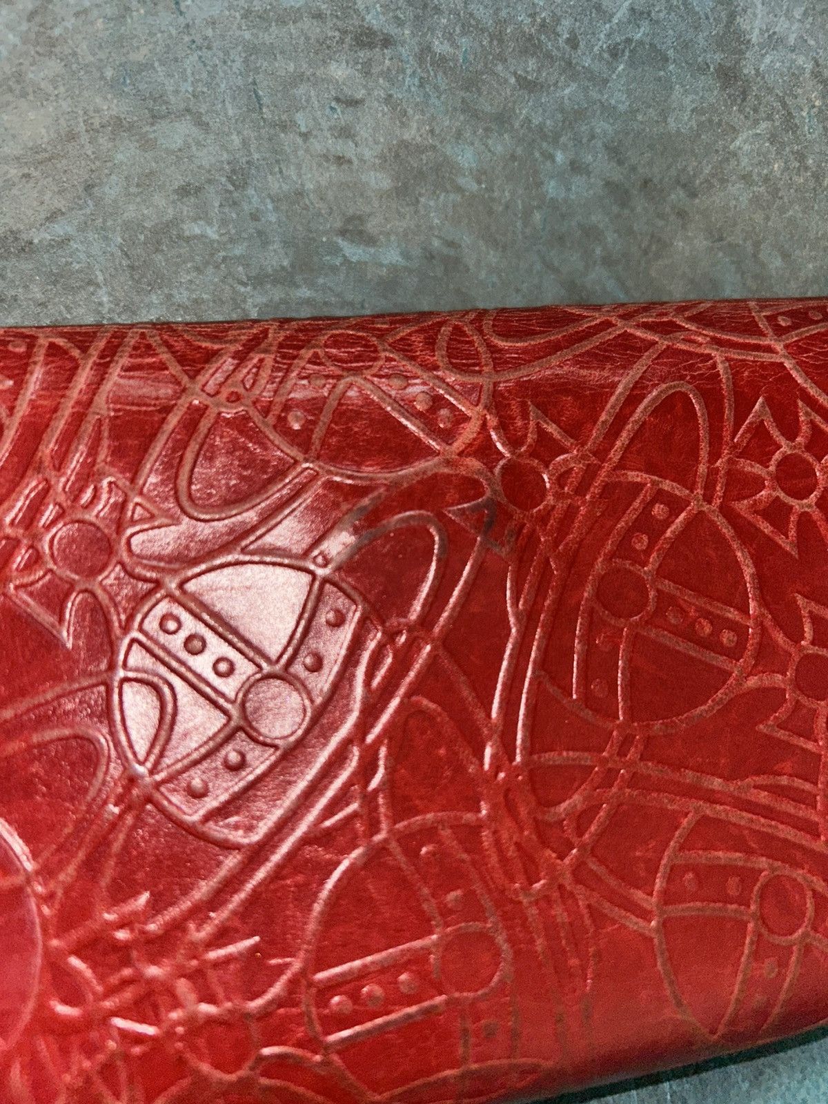 Vivienne Westwood London Embossed Monogram Orb Red Long Zip Wallet Size ONE SIZE - 13 Thumbnail