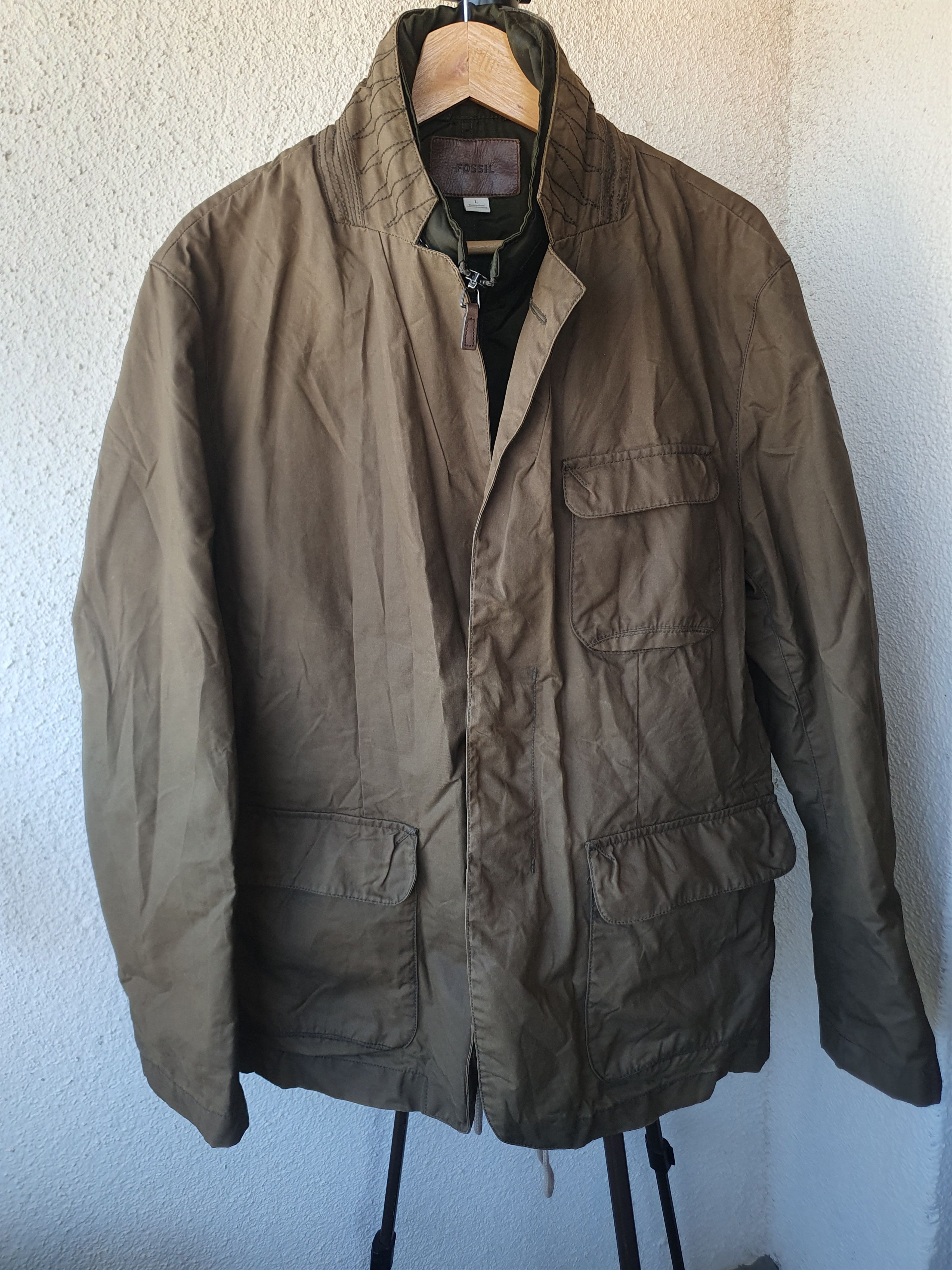 Fossil Fossil Waxed Field Coat Jacket sz L Size US L / EU 52-54 / 3 - 1 Thumbnail
