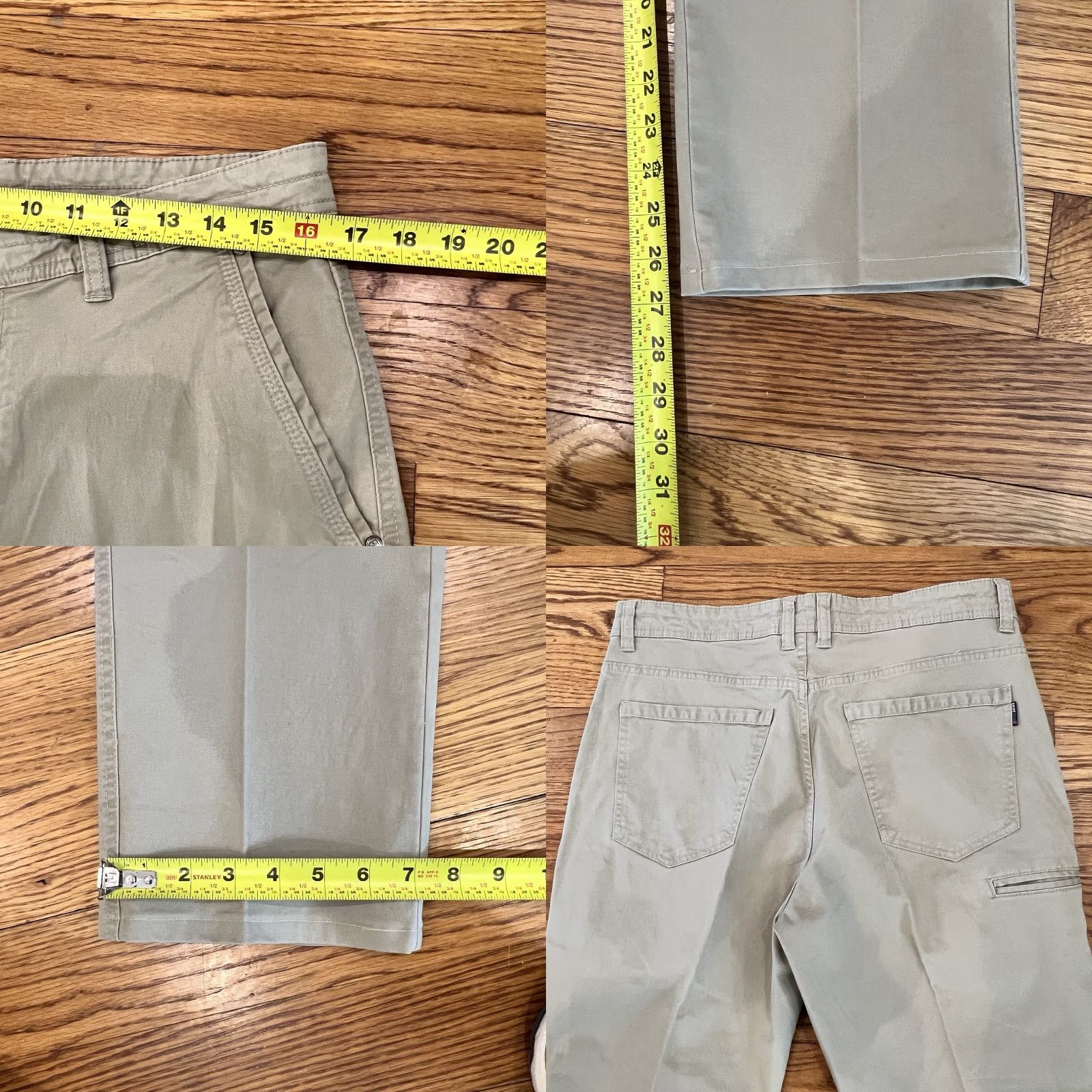 Vintage Swiss Tech Khaki Pants 32x27 Casual Workwear Men Beige Cotton Blend Relaxed Straight 27in Pockets Size US 32 / EU 48 - 8 Thumbnail