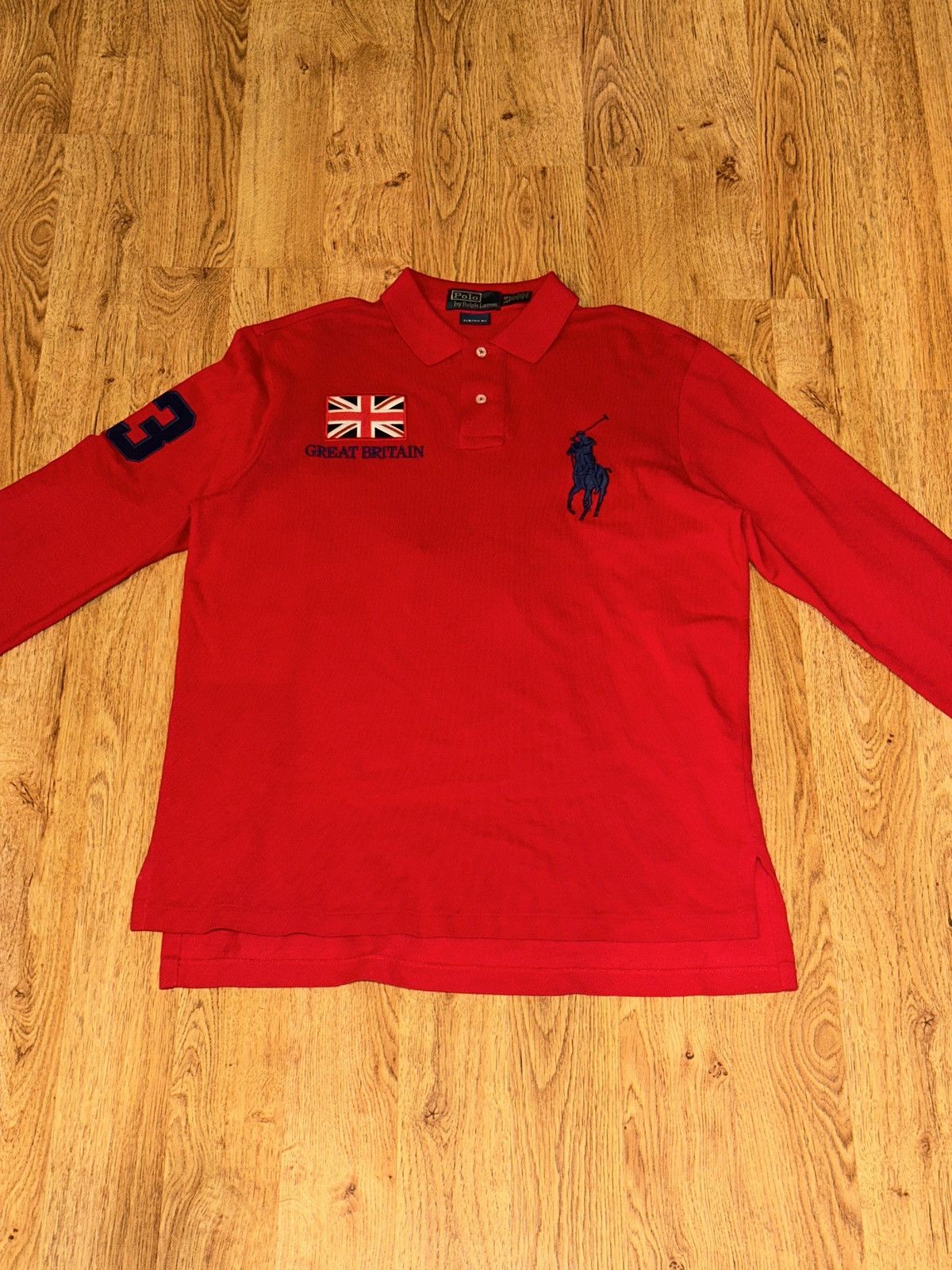 Polo Ralph Lauren Vintage Polo Ralph Lauren Great Britain Long Sleeve Shirt LG Size US L / EU 52-54 / 3 - 8 Thumbnail
