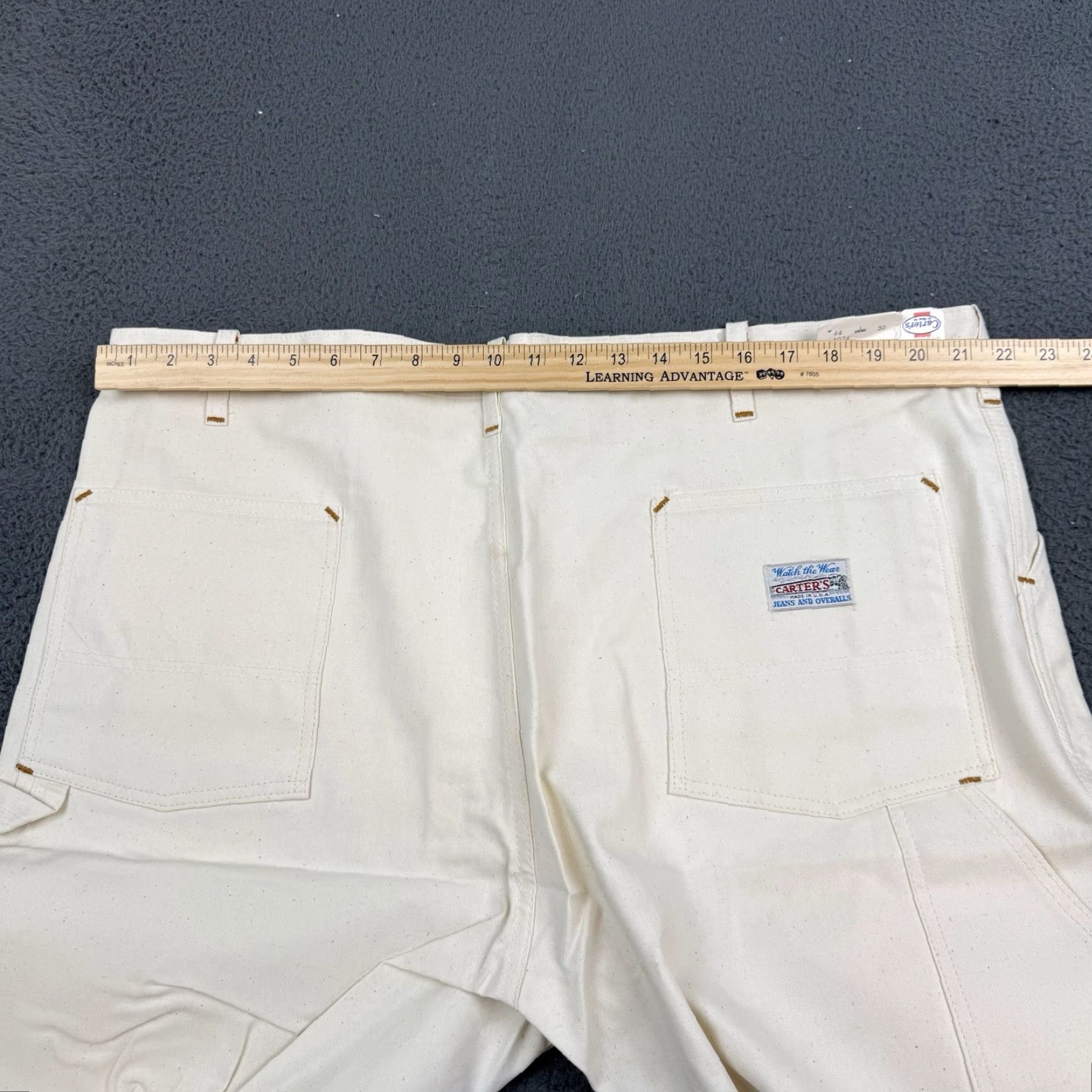 Vintage VINTAGE Carters Cargo Pants Mens 44x30 Beige Watch The Wear Deadstock Carpenter Work Pants Men's 44x30 Beige Carters Cargo Pants Mens Size US 44 / EU 60 - 8 Thumbnail