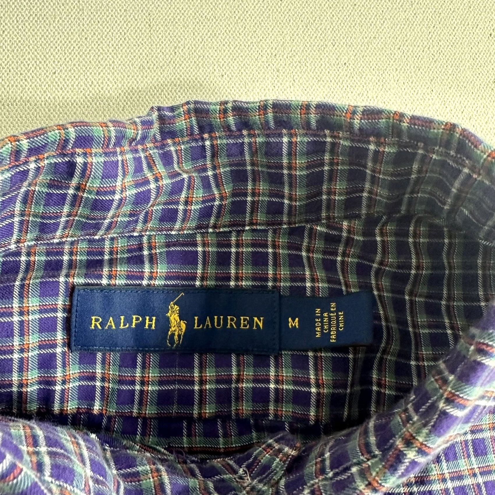 Polo Ralph Lauren Polo Ralph Lauren Shirt Button-Down Plaid Purple Mens Size M Preppy Size US M / EU 48-50 / 2 - 6 Thumbnail