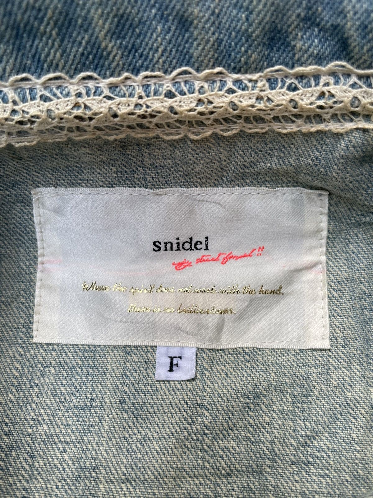 Designer Snidel Type II Faded Denim Jacket Size M / US 6-8 / IT 42-44 - 12 Thumbnail