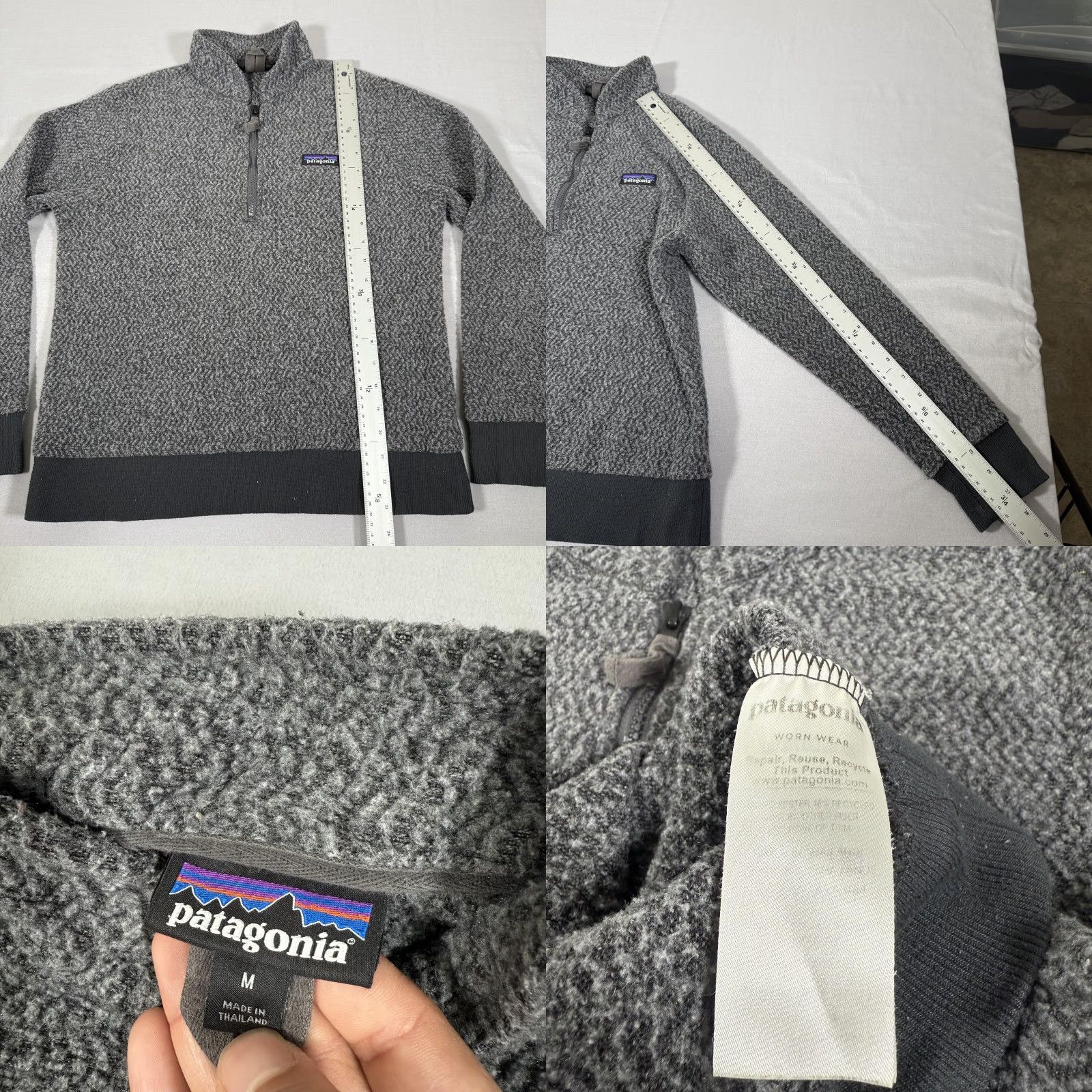 Patagonia Patagonia Jacket Womens Medium Gray Woolyester Fleece Pullover Sweater Outdoors Size M / US 6-8 / IT 42-44 - 8 Thumbnail