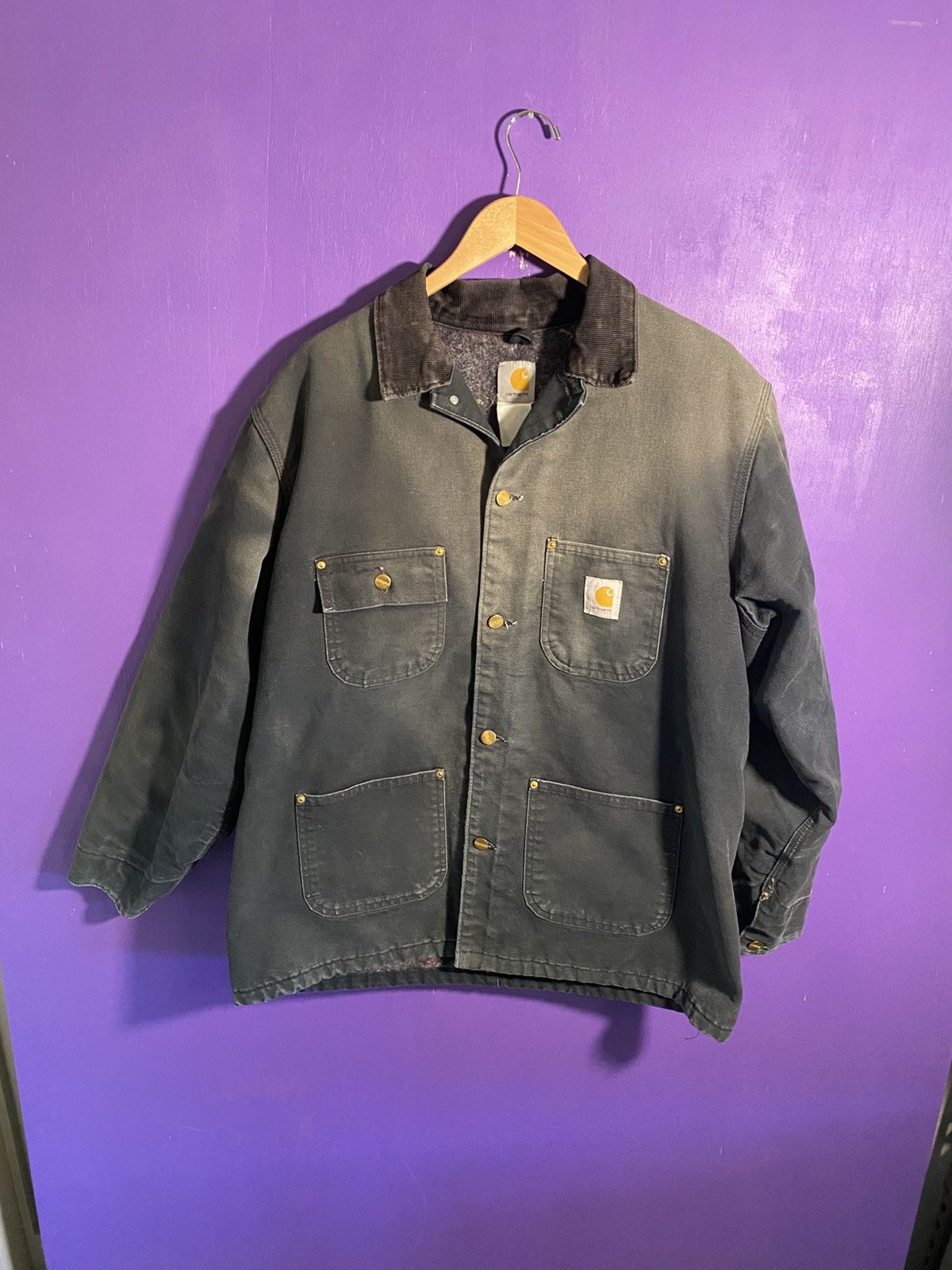 Carhartt Vintage 90s Carhartt distressed chore coat Size US XL / EU 56 / 4 - 1 Thumbnail