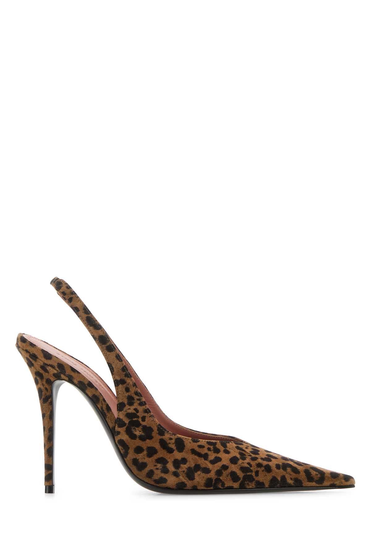 Amina Muaddi Printed Suede Anok Pumps Size US 6.5 / IT 36.5 - 1 Thumbnail