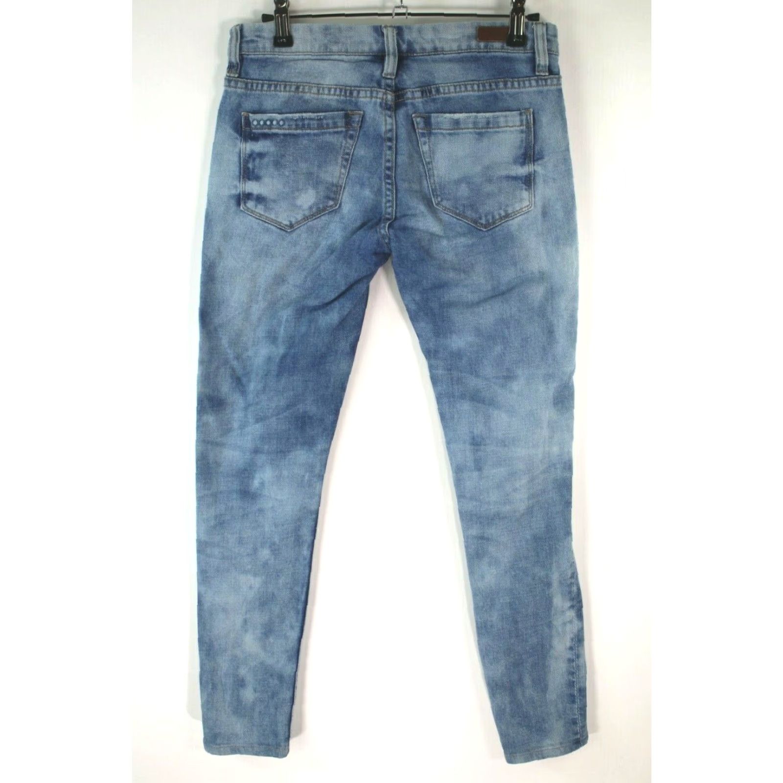 Vintage Blank Nyc Jeans Womens Regular Distressed Low Rise Blue Denim Skinny Size 25 Size 42" / US 20 - 2 Thumbnail