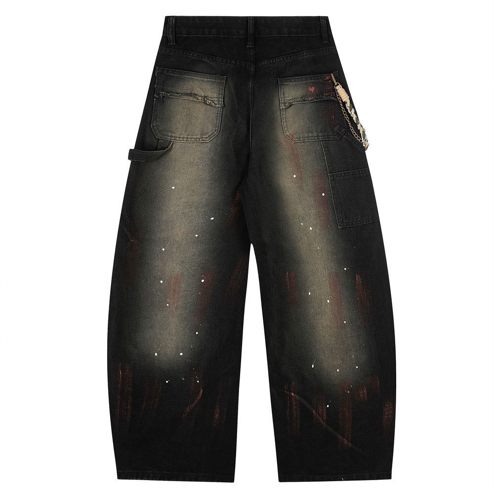 Vintage Men's distressed punk washed scimitar jeans Size US 32 / EU 48 - 2 Thumbnail
