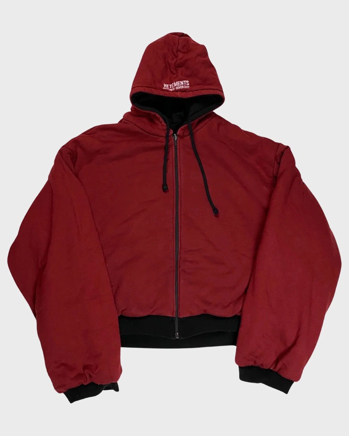 VETEMENTS AW16 REVERSIBLE TFD X 11 INCH GUN CLUB HOODIE SZ:M