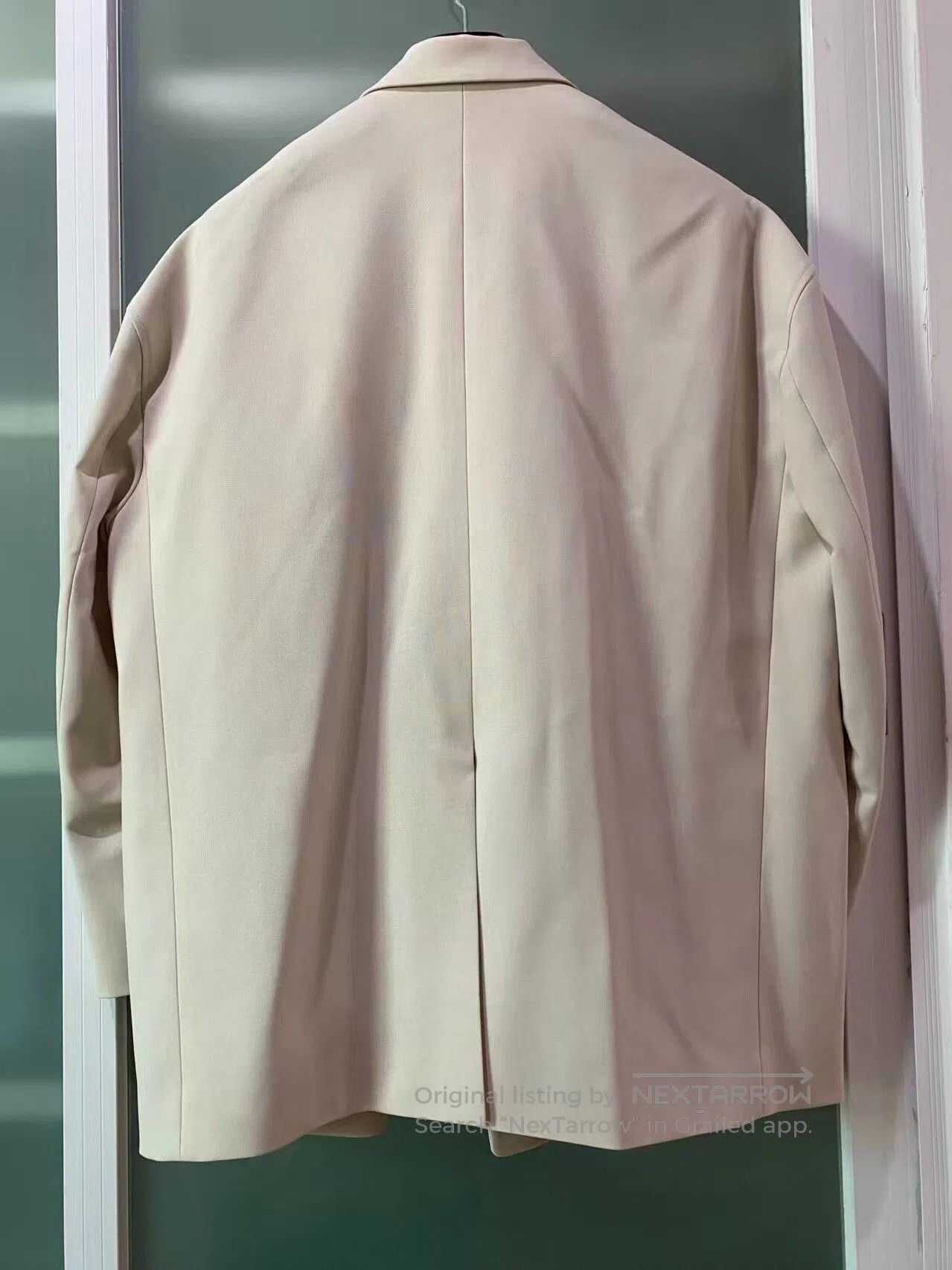 WE11DONE beige logo blazer jacket for women. Size XS / US 0-2 / IT 36-38 - 2 Thumbnail