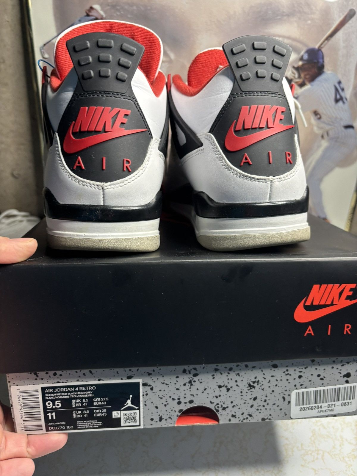 Jordan Brand Jordan Retro 4 “Fire Red” 2020 Size US 9.5 / EU 42-43 - 7 Thumbnail