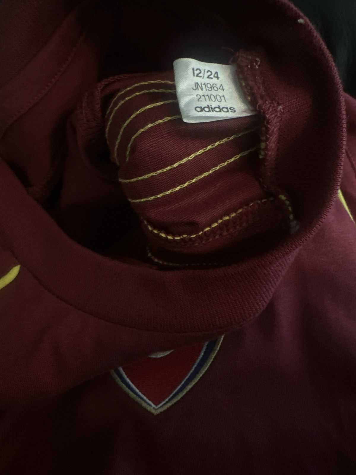 Adidas Burgundy Arsenal Shirt Size US S / EU 44-46 / 1 - 7 Thumbnail