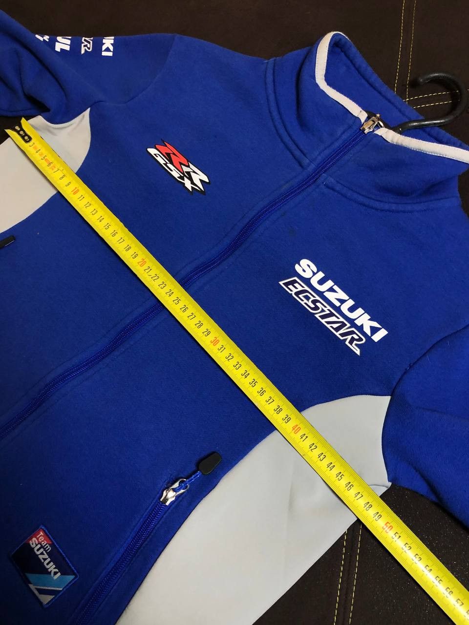 Vintage Suzuki Racing Embroidered Spell Out Zip Up Fleece Jacket Size US M / EU 48-50 / 2 - 7 Thumbnail
