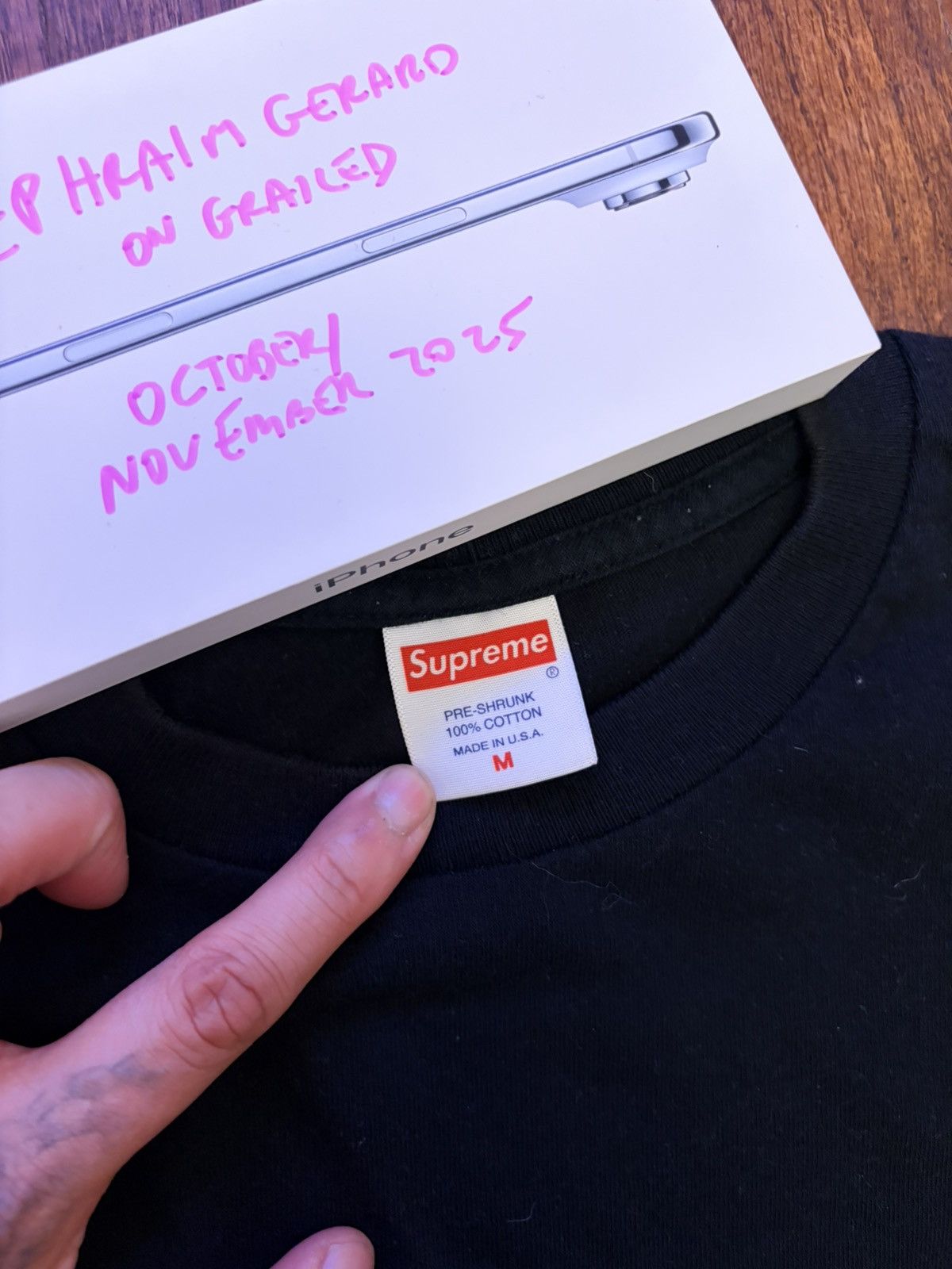 Kaws × Supreme Supreme x Kaws Box Logo Tee Black M Size US M / EU 48-50 / 2 - 4 Thumbnail