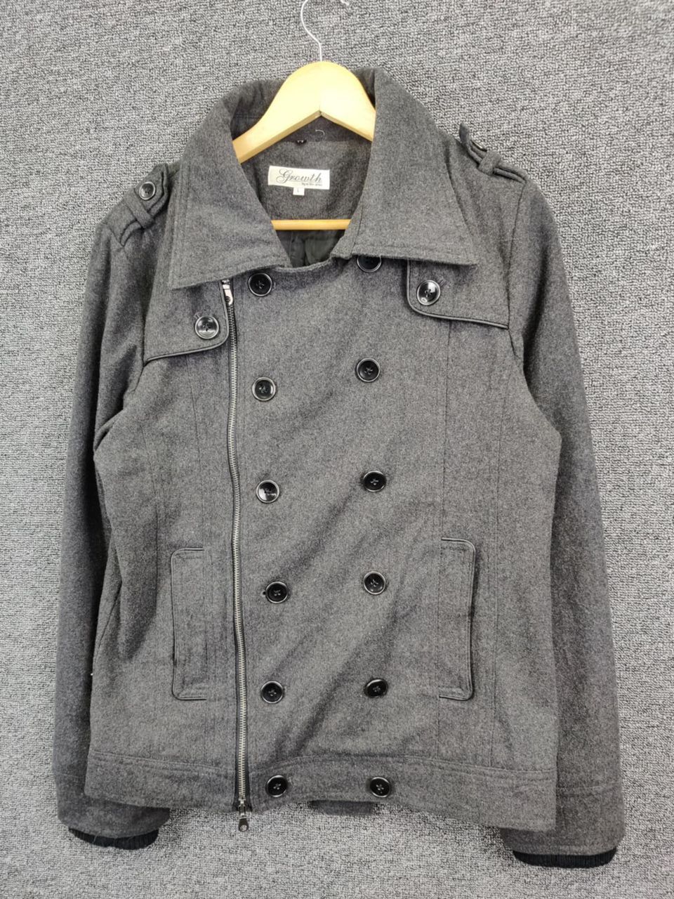 In The Attic Growth By In The Attic Wool Double Breasted Zip Jacket Size US L / EU 52-54 / 3 - 2 Thumbnail