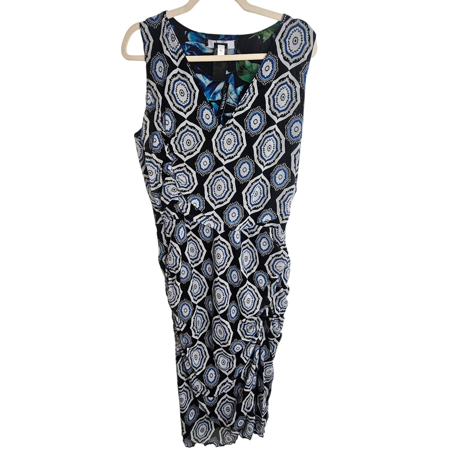 White House Black Market White House Black Market Elena Leaf Ruched Sheath Dress Size XL / US 12-14 / IT 48-50 - 9 Thumbnail