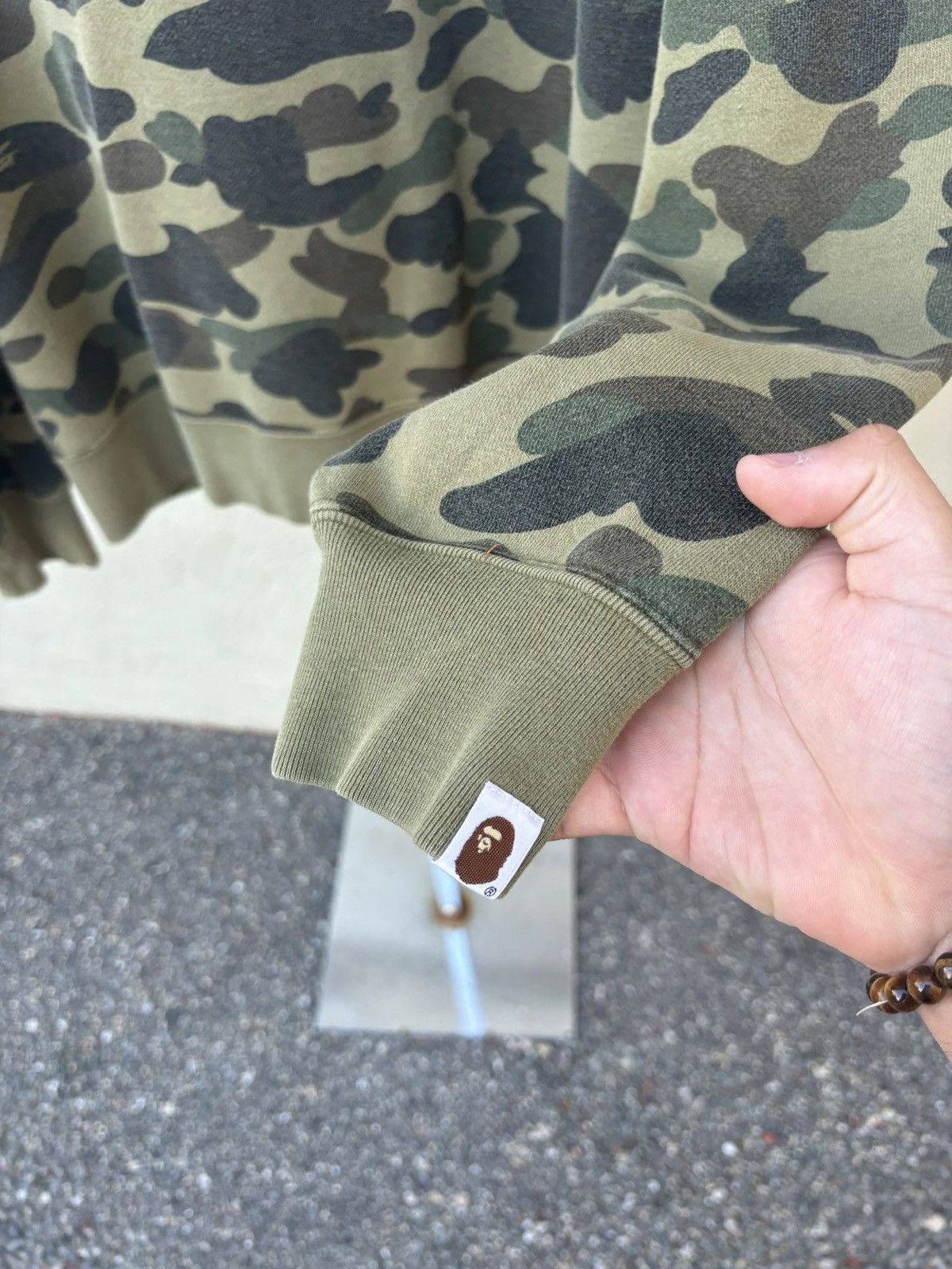 Bape Bape green camo crewneck Size US XL / EU 56 / 4 - 3 Thumbnail