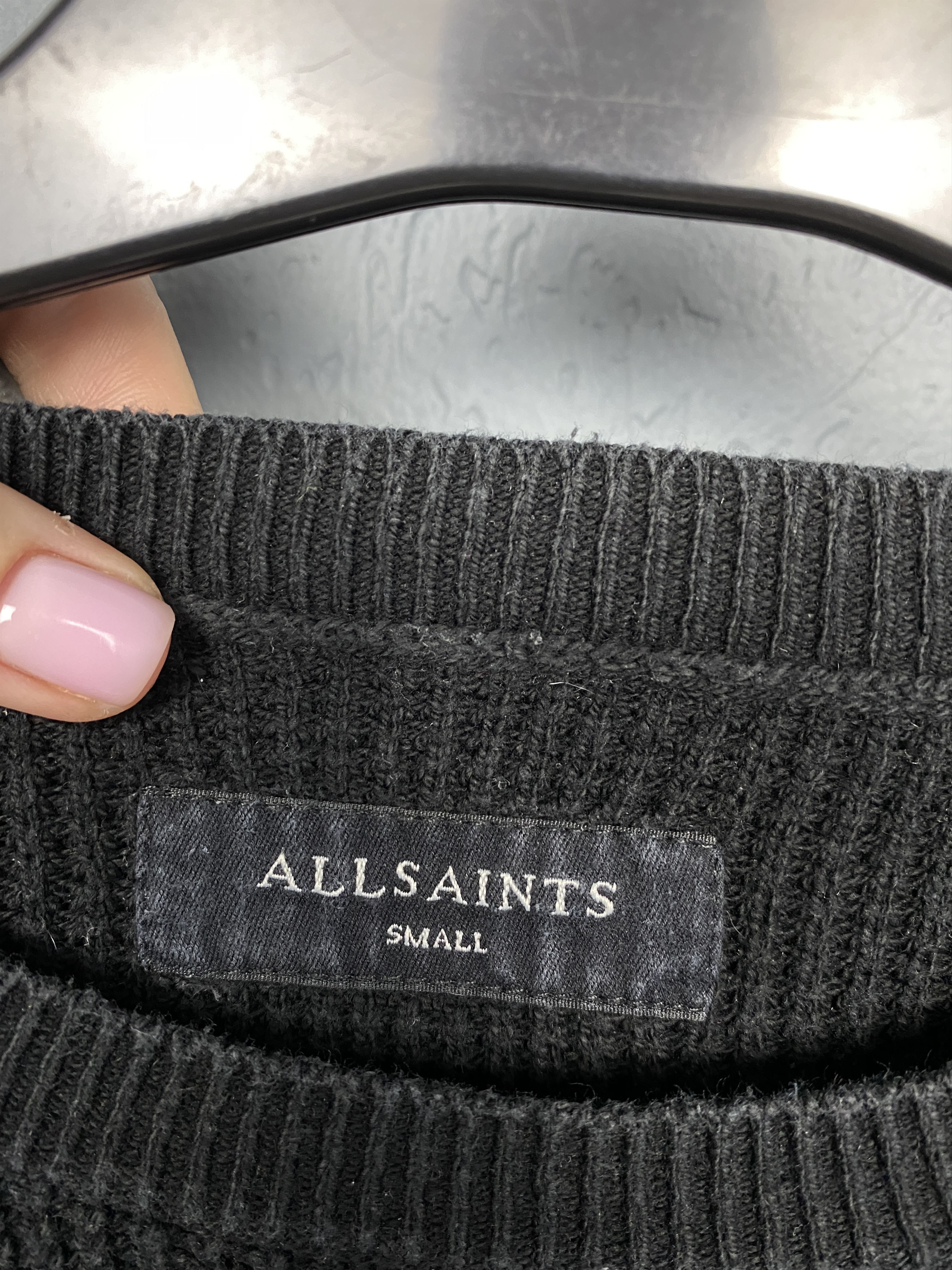 Allsaints Allsaints Vintage Mens Mert Knit Crew Neck Sweater Size US S / EU 44-46 / 1 - 5 Thumbnail