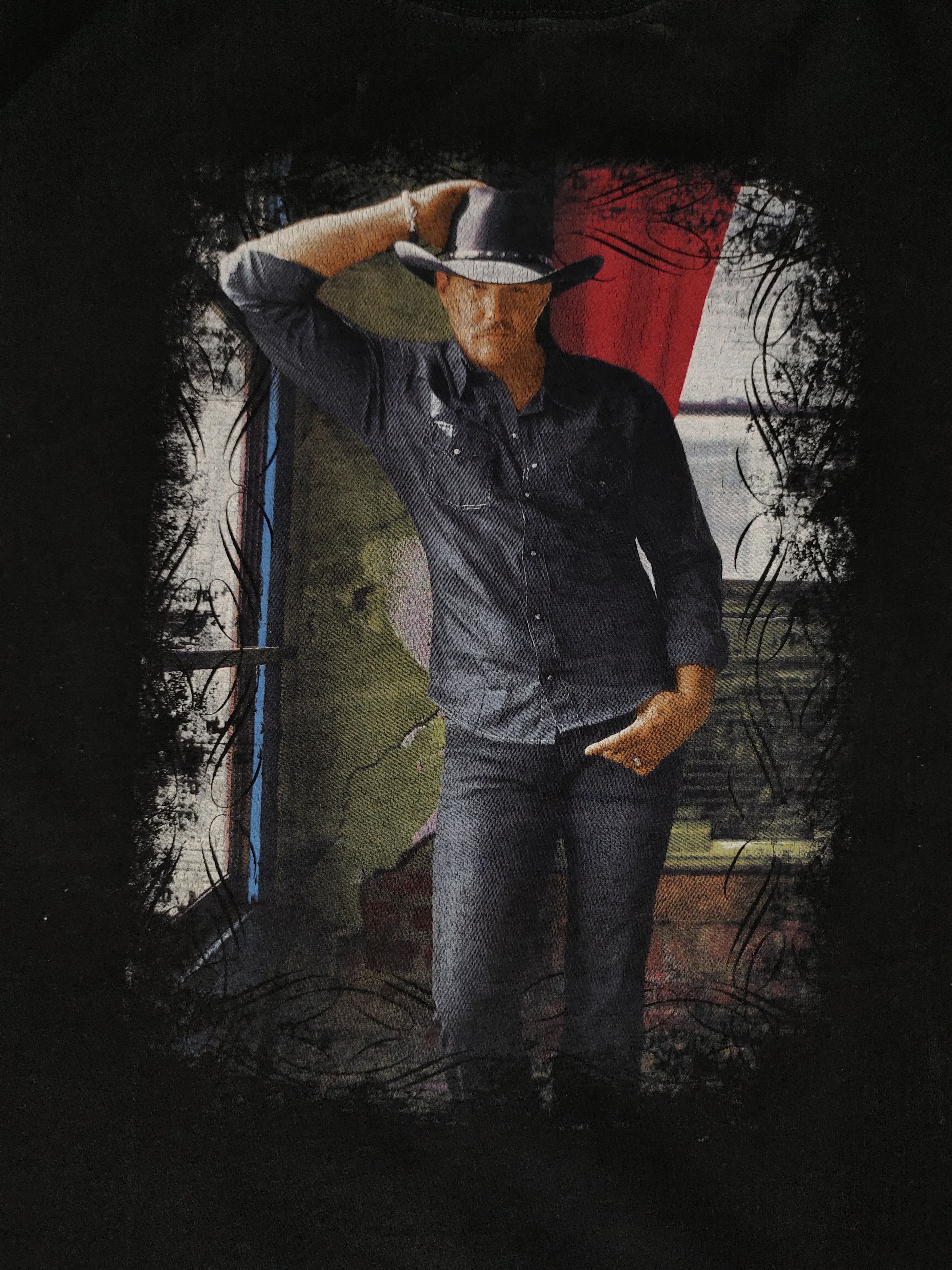 Band Tees Vintage 00s Trace Adkins American Man Tour 2008 T-Shirt Y2k Size US XXL / EU 58 / 5 - 3 Thumbnail