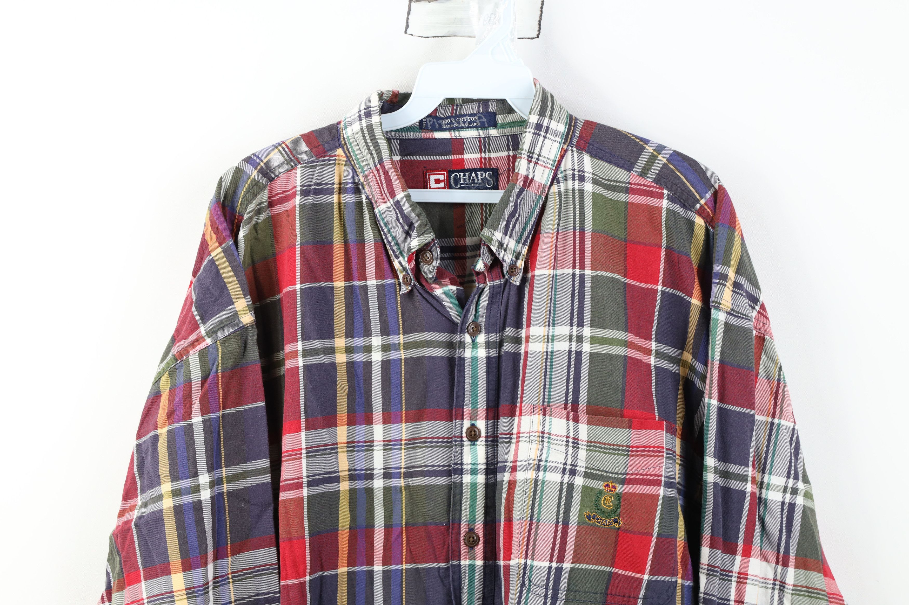 Ralph Lauren Vintage 90s Chaps Ralph Lauren Crest Button Down Shirt Size US XL / EU 56 / 4 - 2 Thumbnail