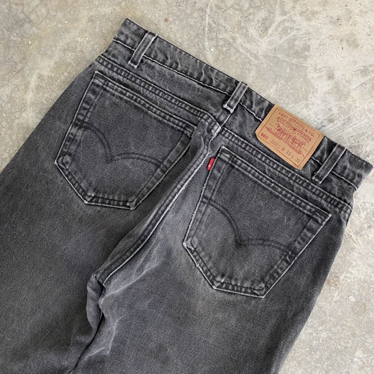Levi's Vintage 90’s Levis 505 Faded Black Straight Leg Denim Size US 32 / EU 48 - 14 Thumbnail