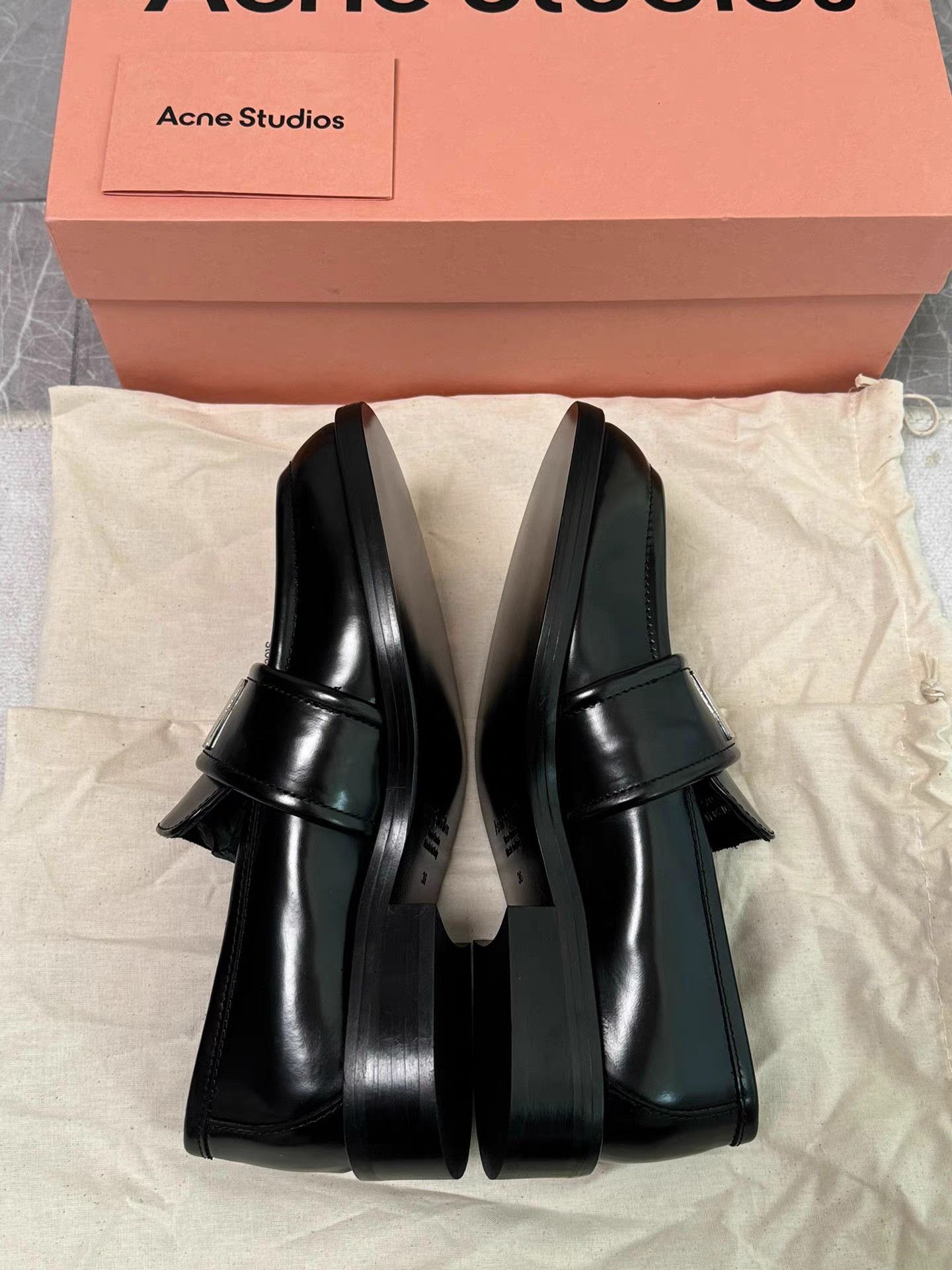 Acne Studios Acne Studios New 1996 Metal Logo Loafers K6 Size US 6 / IT 36 - 7 Thumbnail