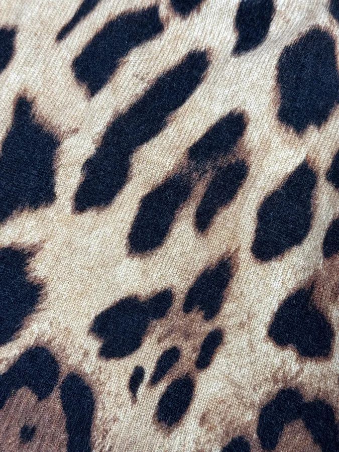 Dolce & Gabbana SS2005 Dolce & Gabbana Camel Leopard Cashmere Cardigan Size S / US 4 / IT 40 - 10 Thumbnail