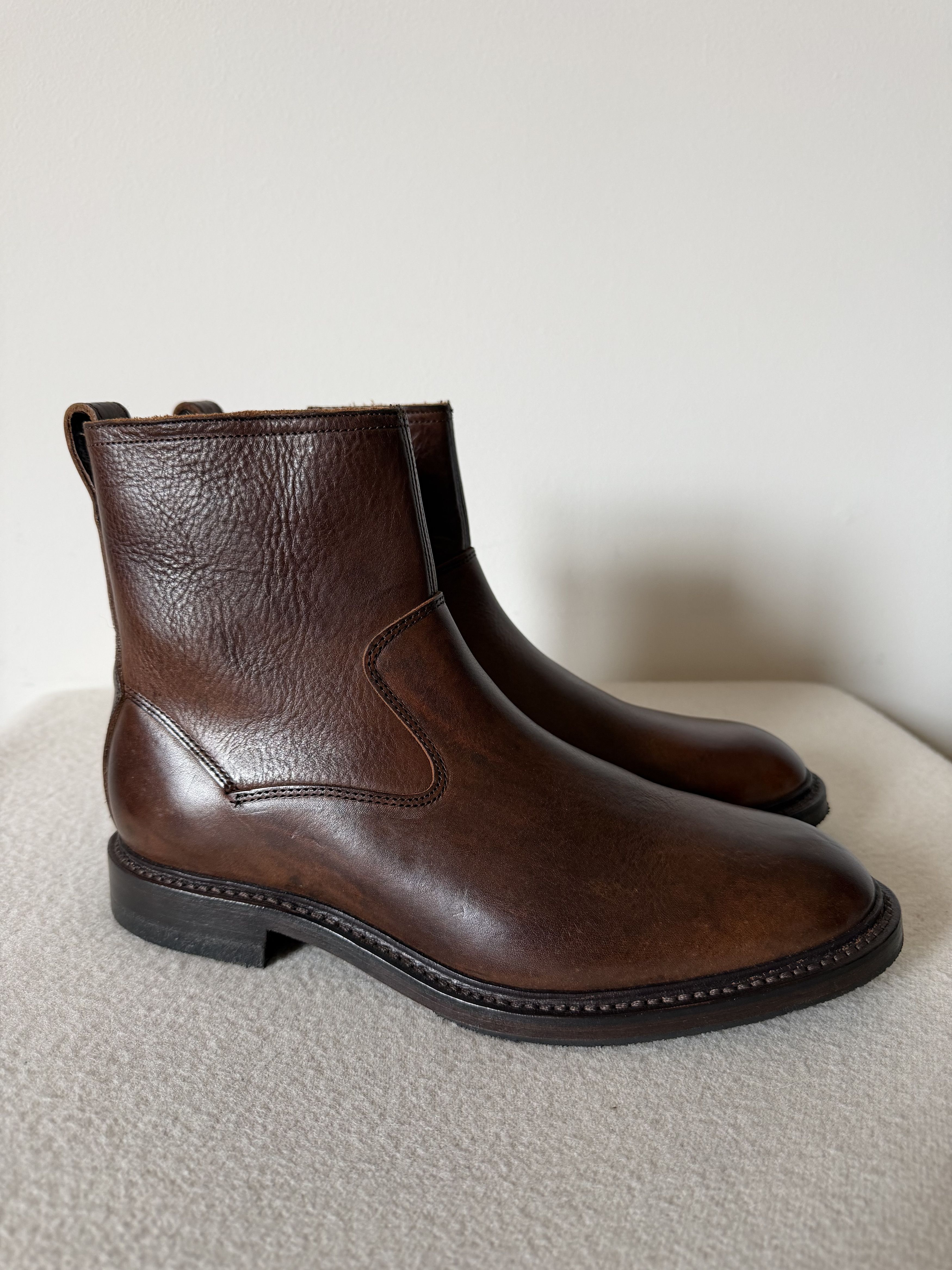 Allen Edmonds Allen Edmonds Tompkins Leather Zip Boots in Brown Size US 8 / EU 41 - 1 Thumbnail